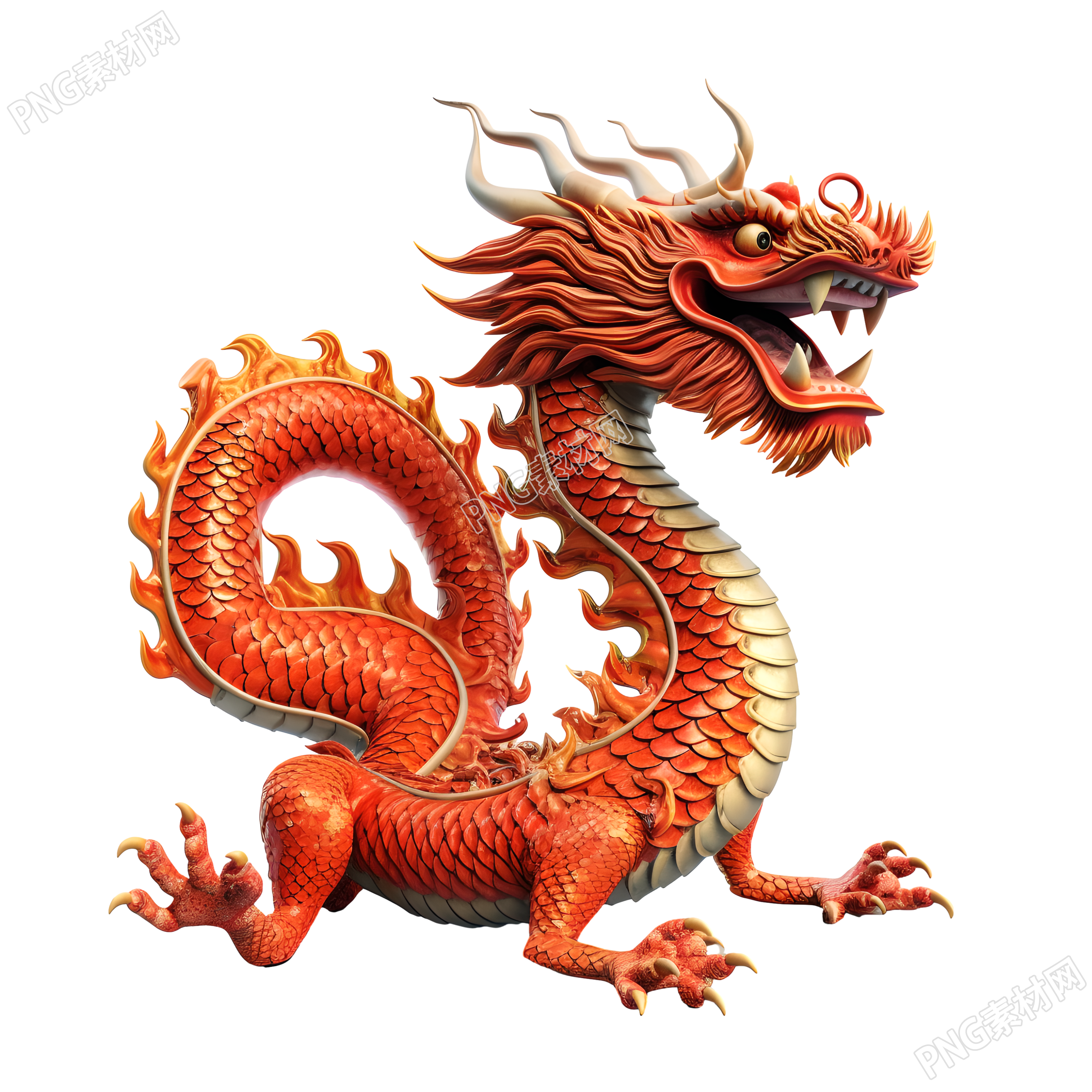 商業(yè)可用3D中國(guó)龍圖形素材