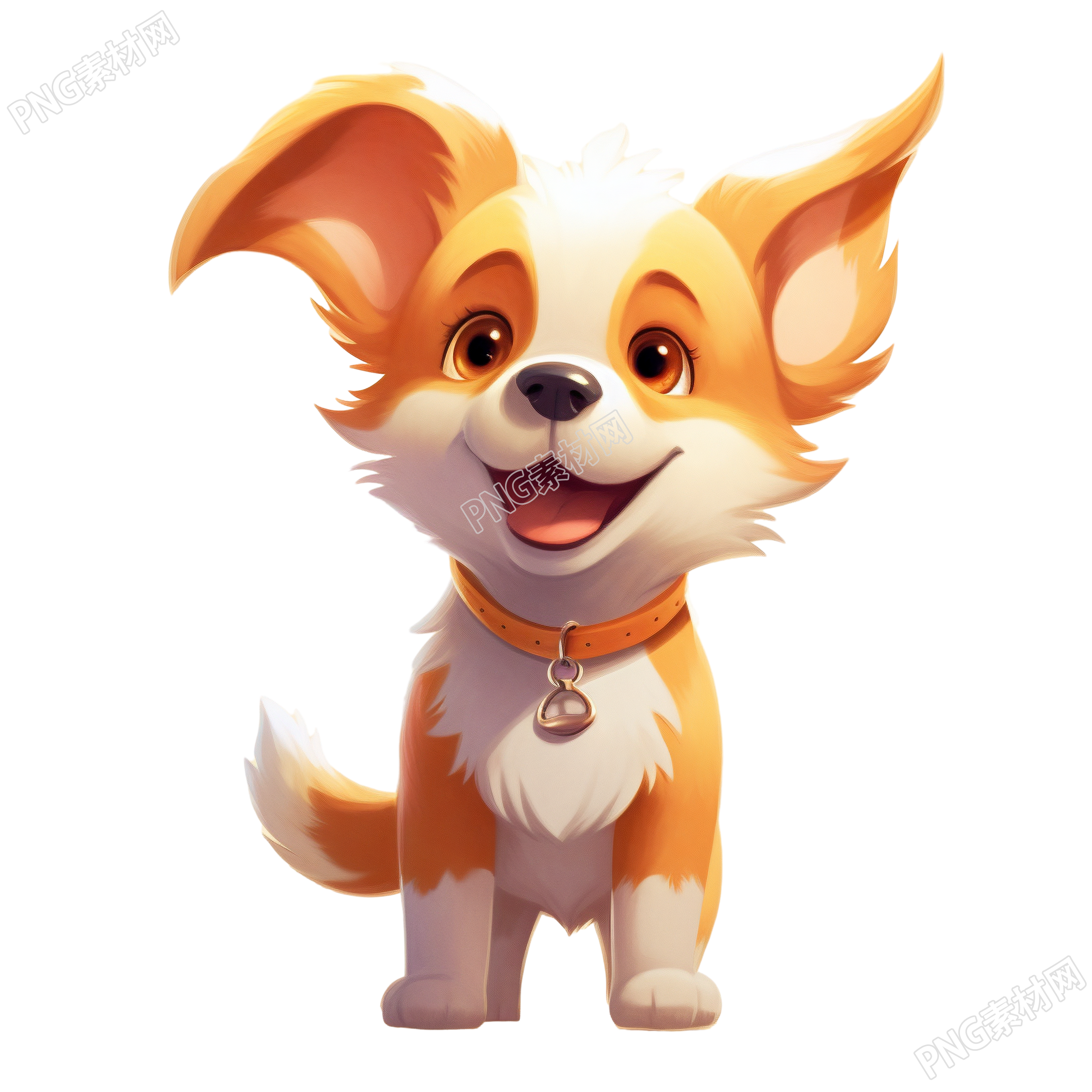 卡通柯基犬PNG素材商业设计插画