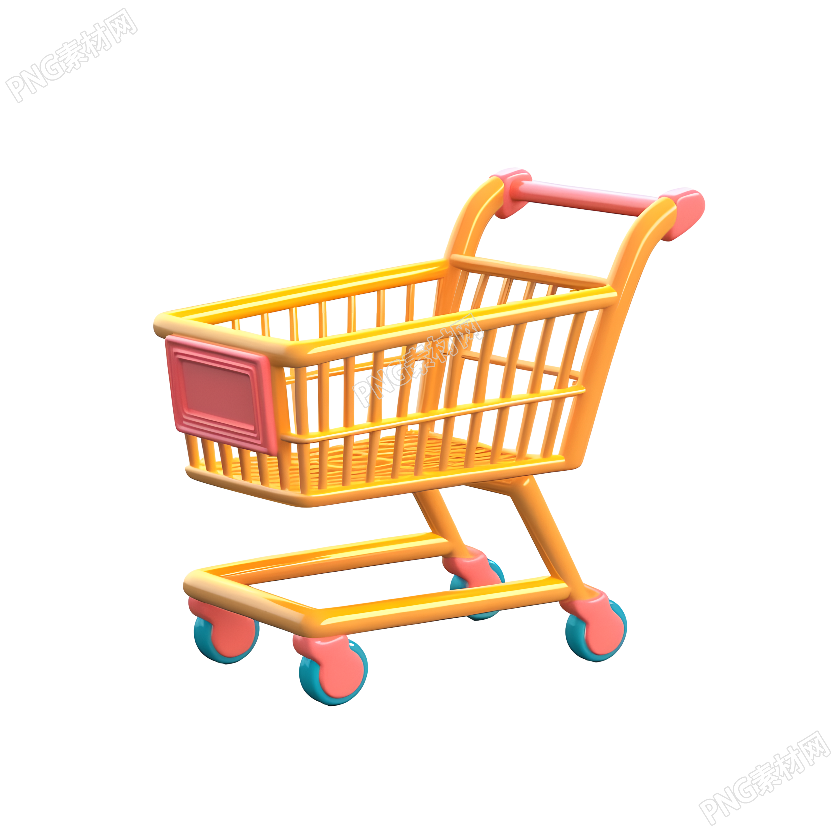 小巧可愛的購物車商業(yè)設(shè)計圖案素材