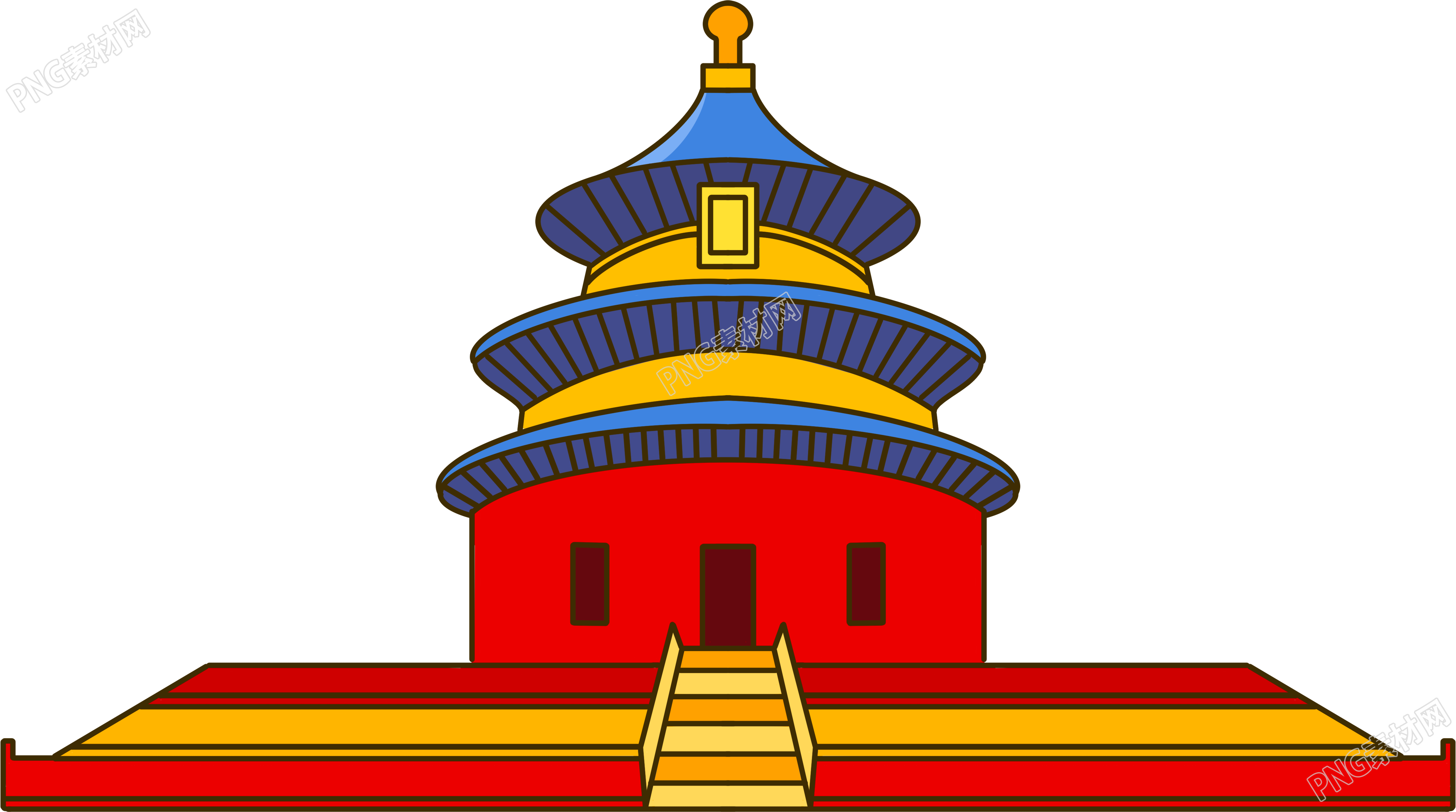 透明背景北京建筑天坛商用素材