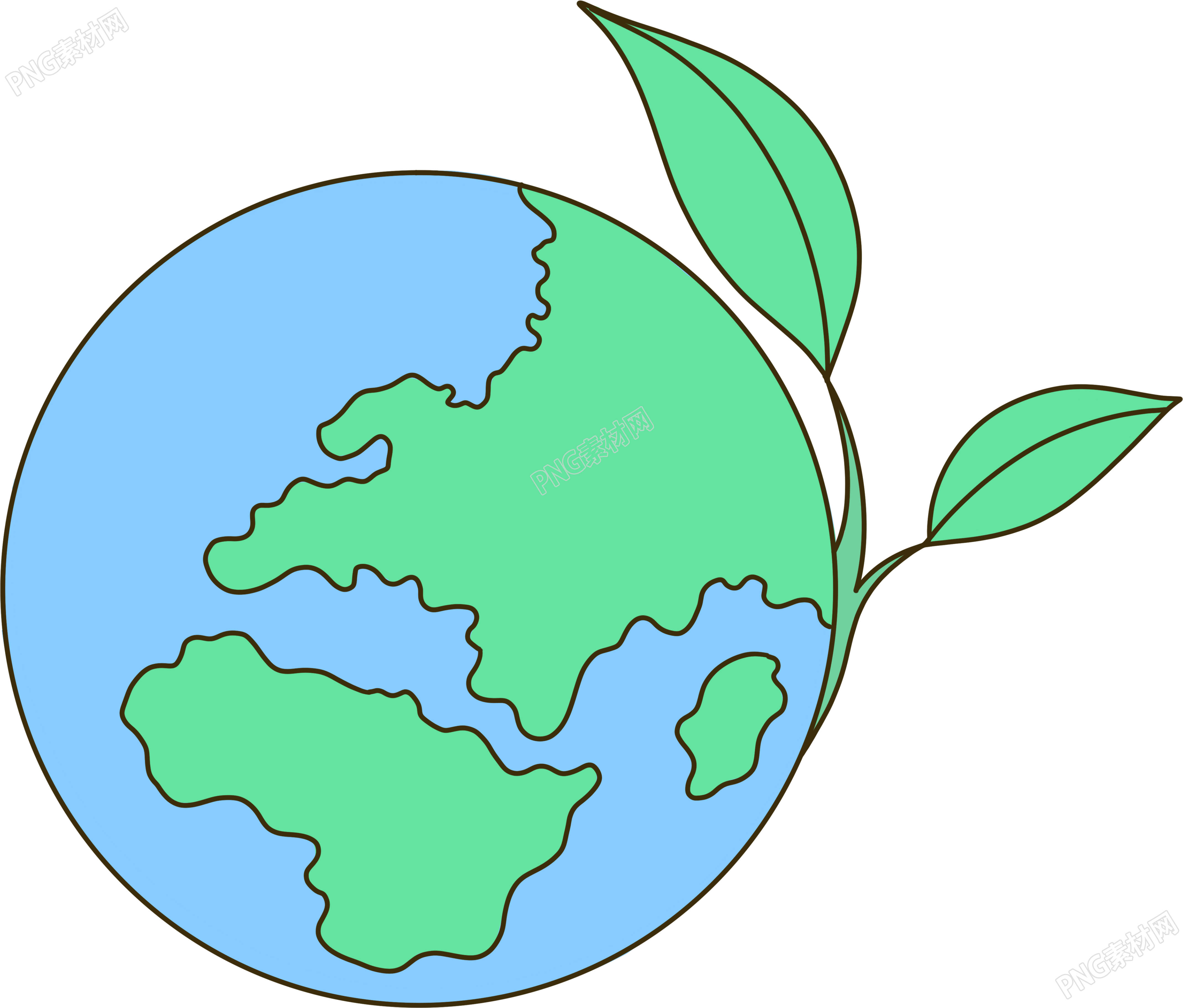 节约用水保护我们的地球手绘商用插图