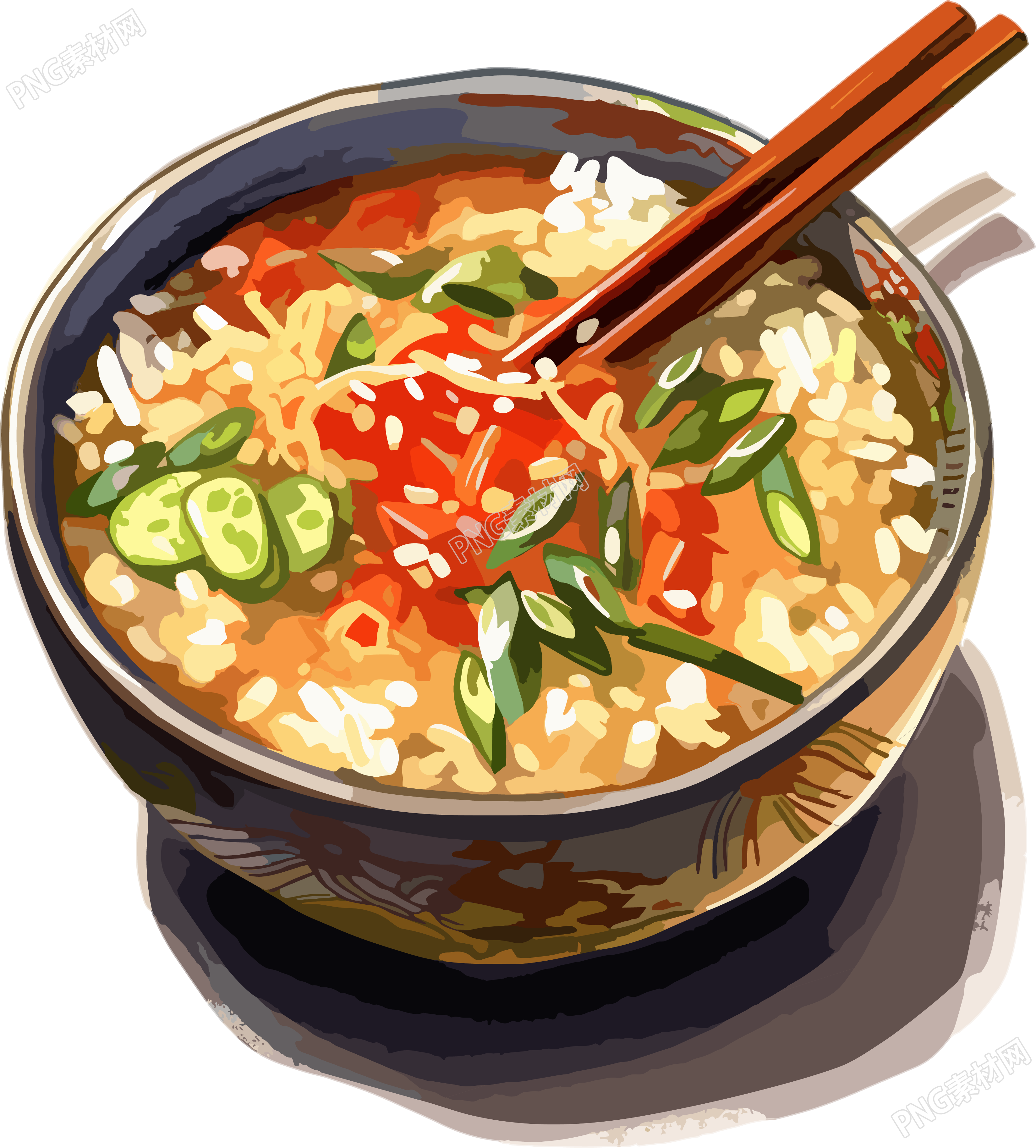 亚洲风格美味养生粥插图