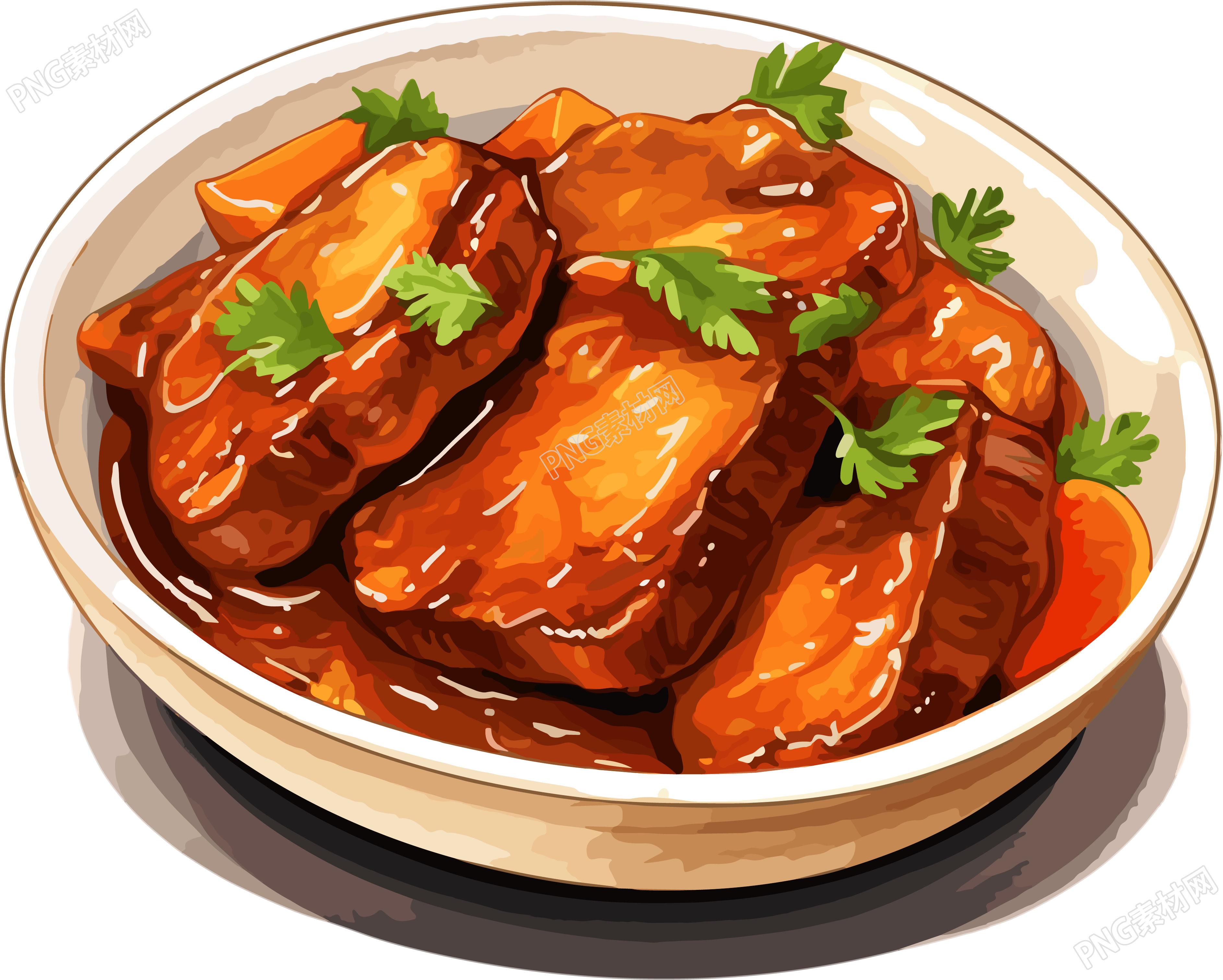 冬日晚餐红烧肉创意设计素材
