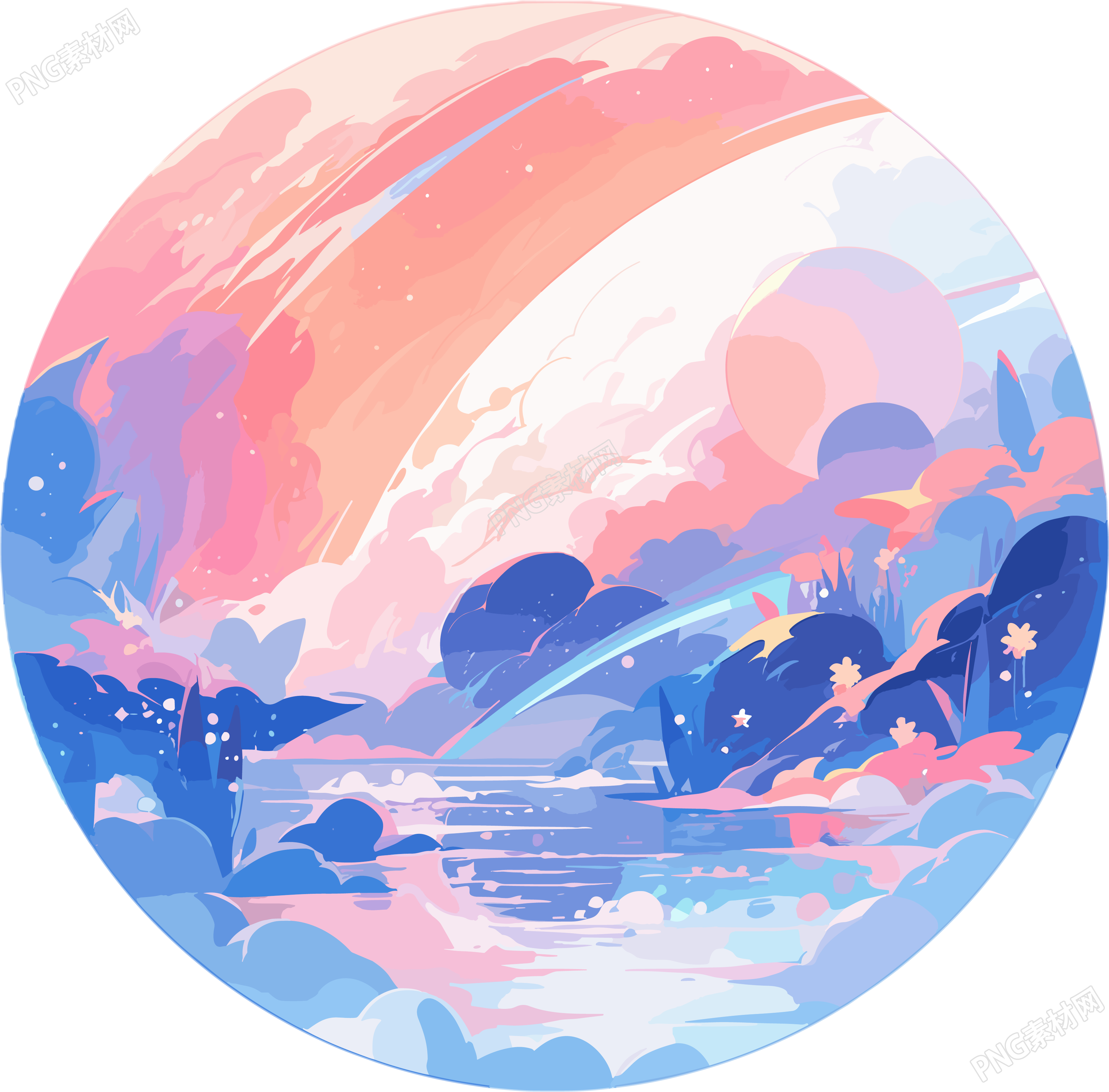 外星行星的美丽矢量插图