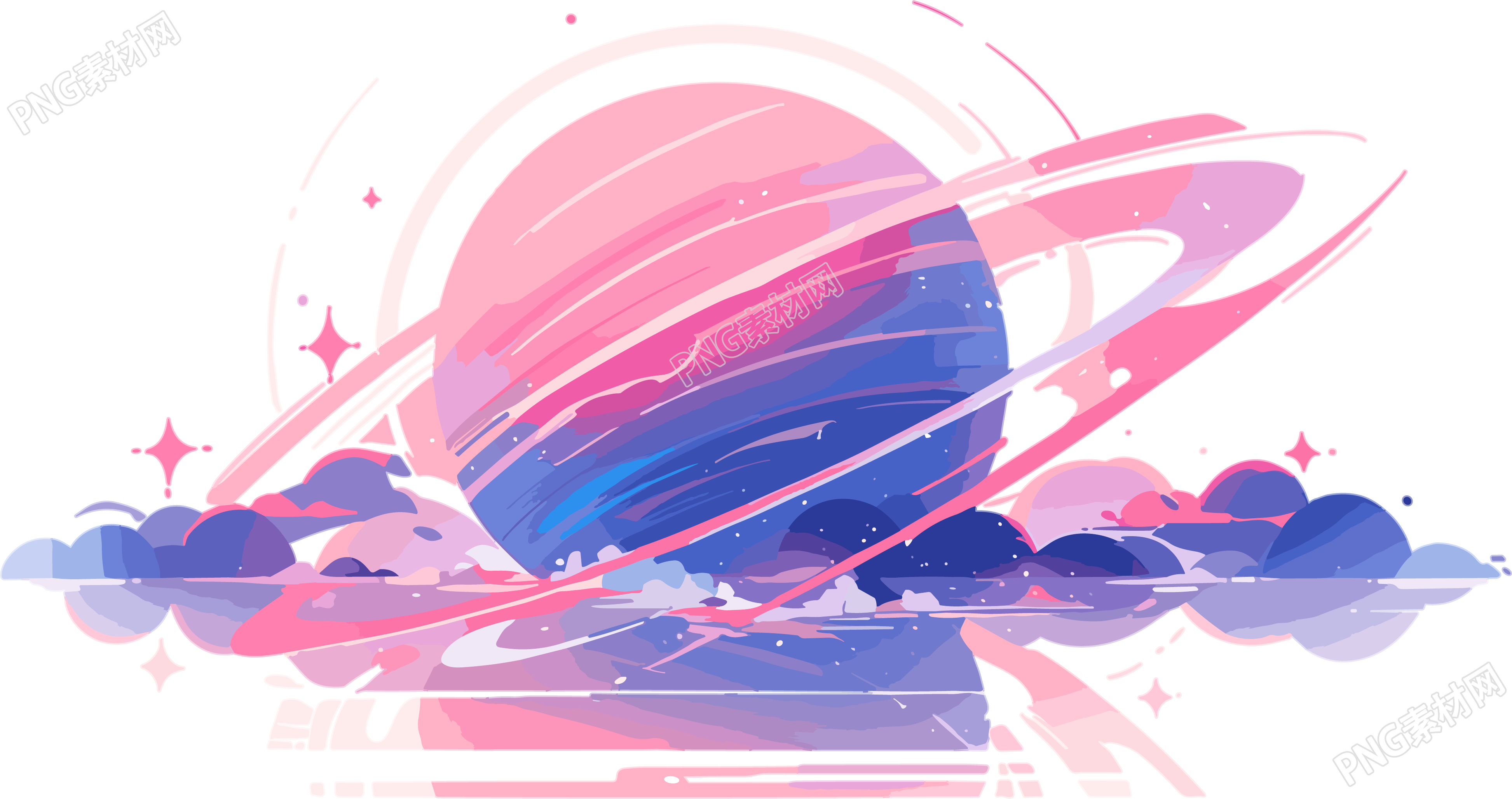 星球矢量插图PNG素材