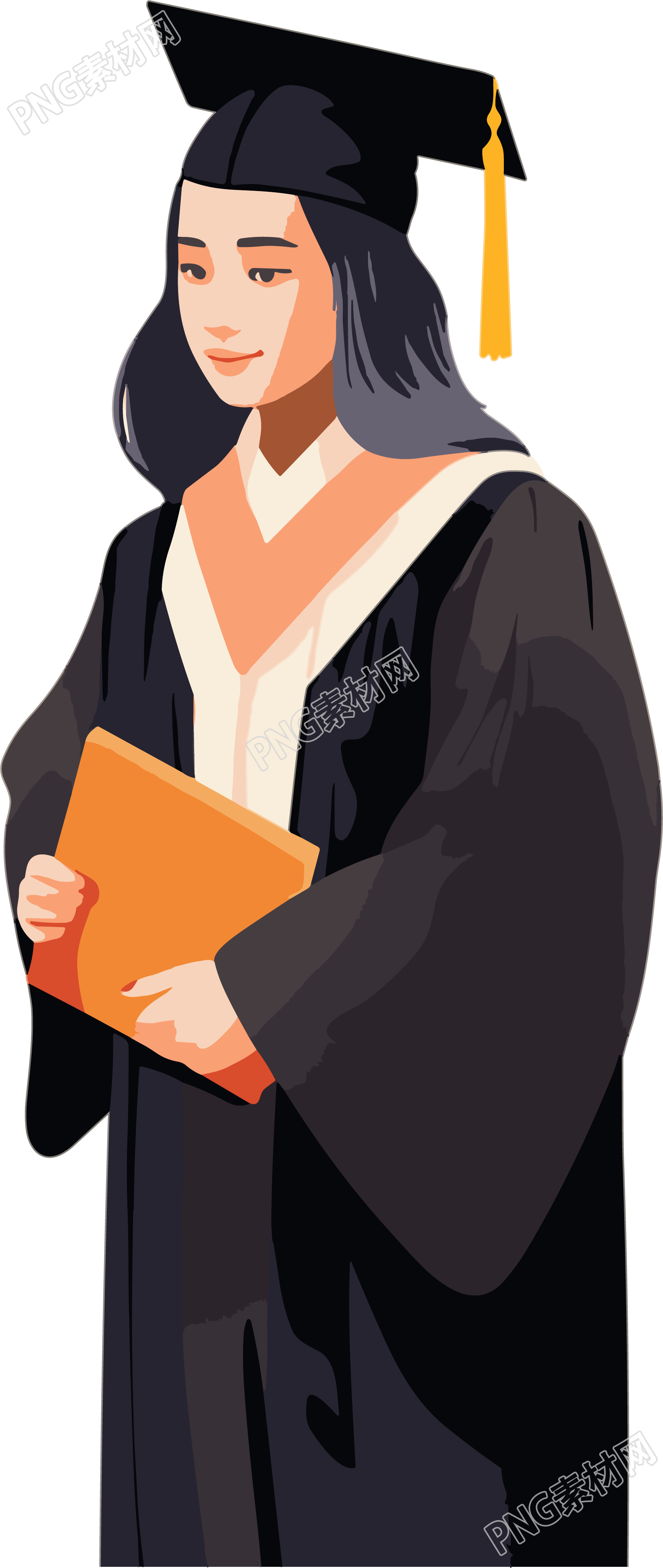 毕业的大学生插画设计元素