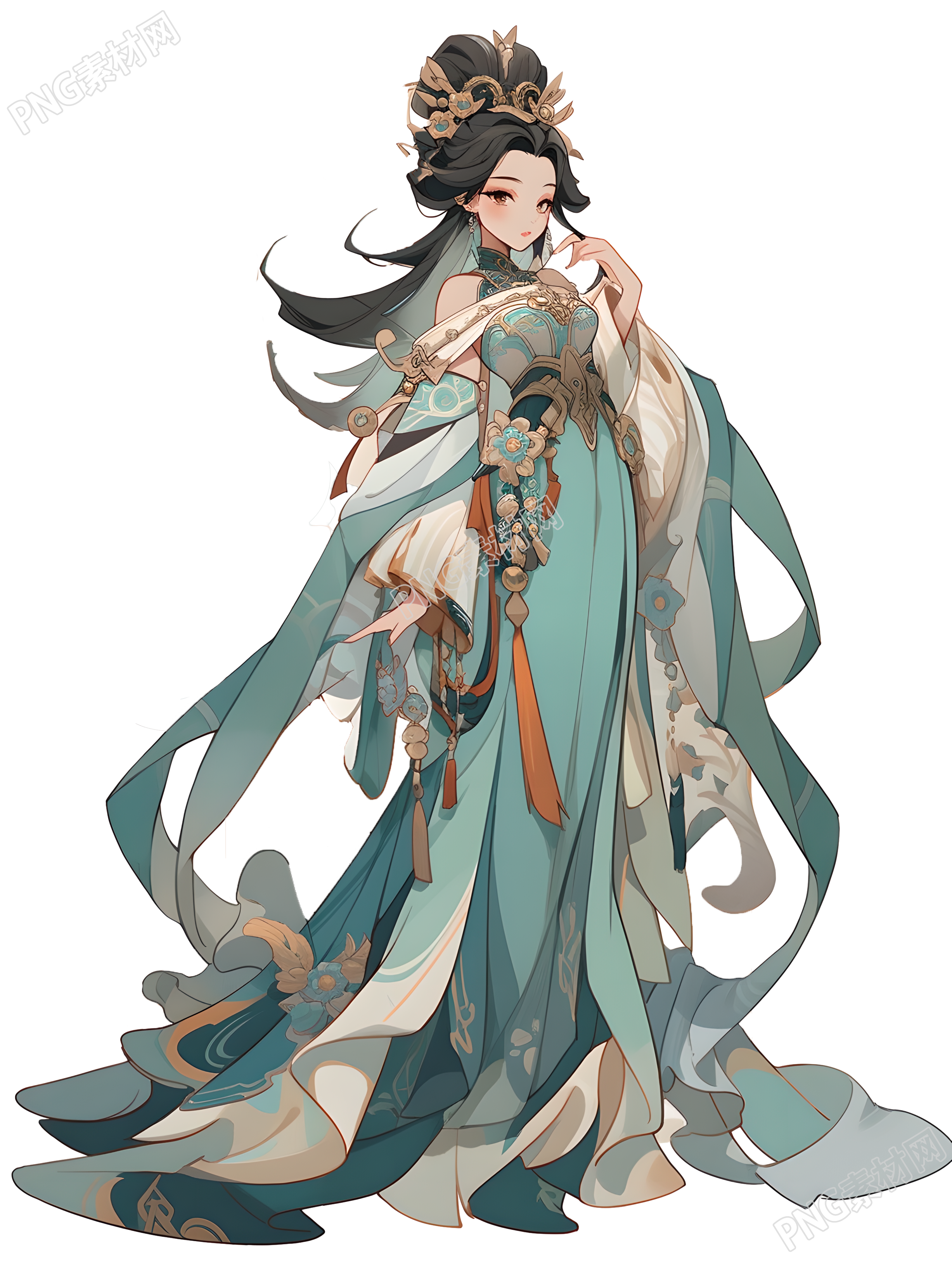 清新动感的敦煌女神插图