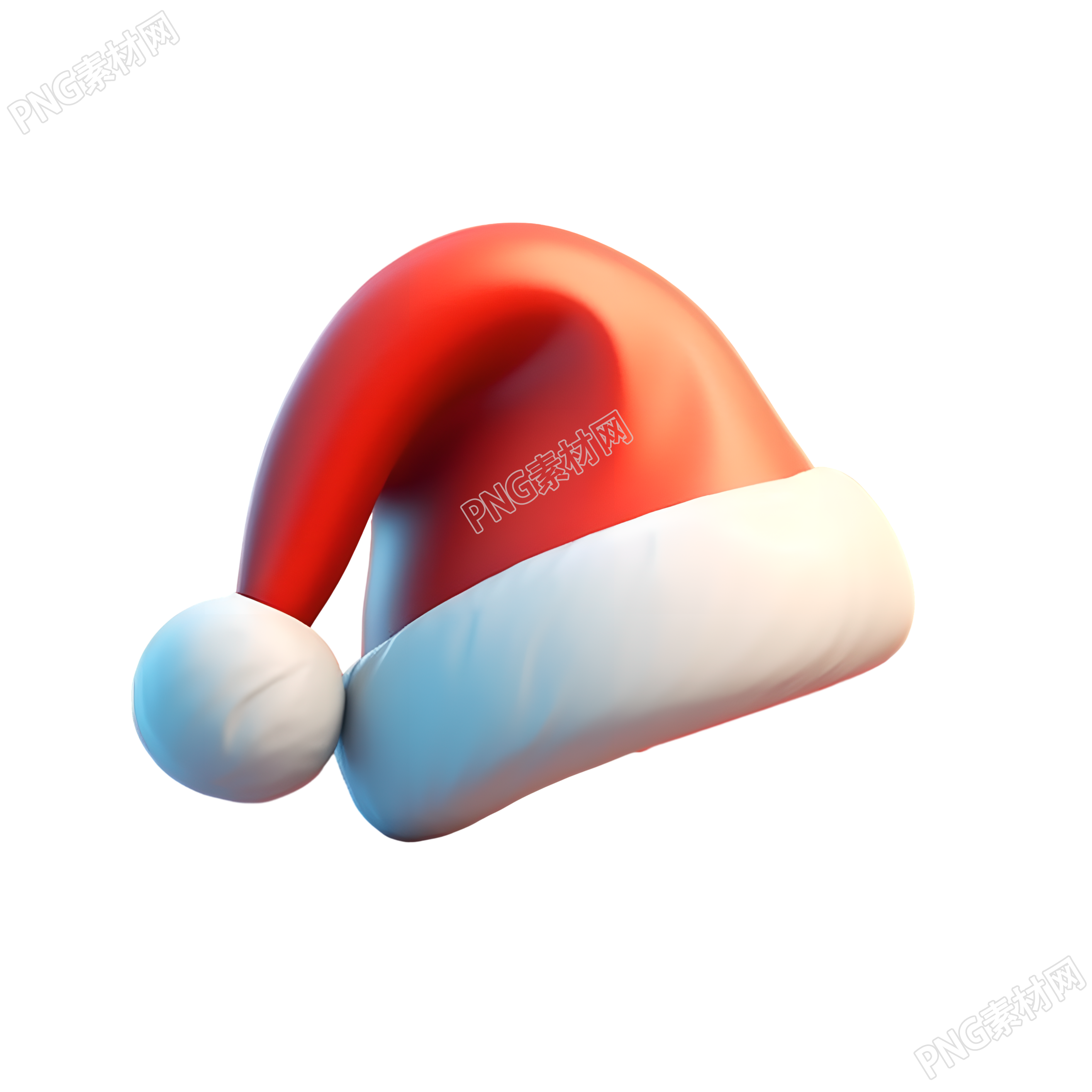可爱风格的3D圣诞帽素材