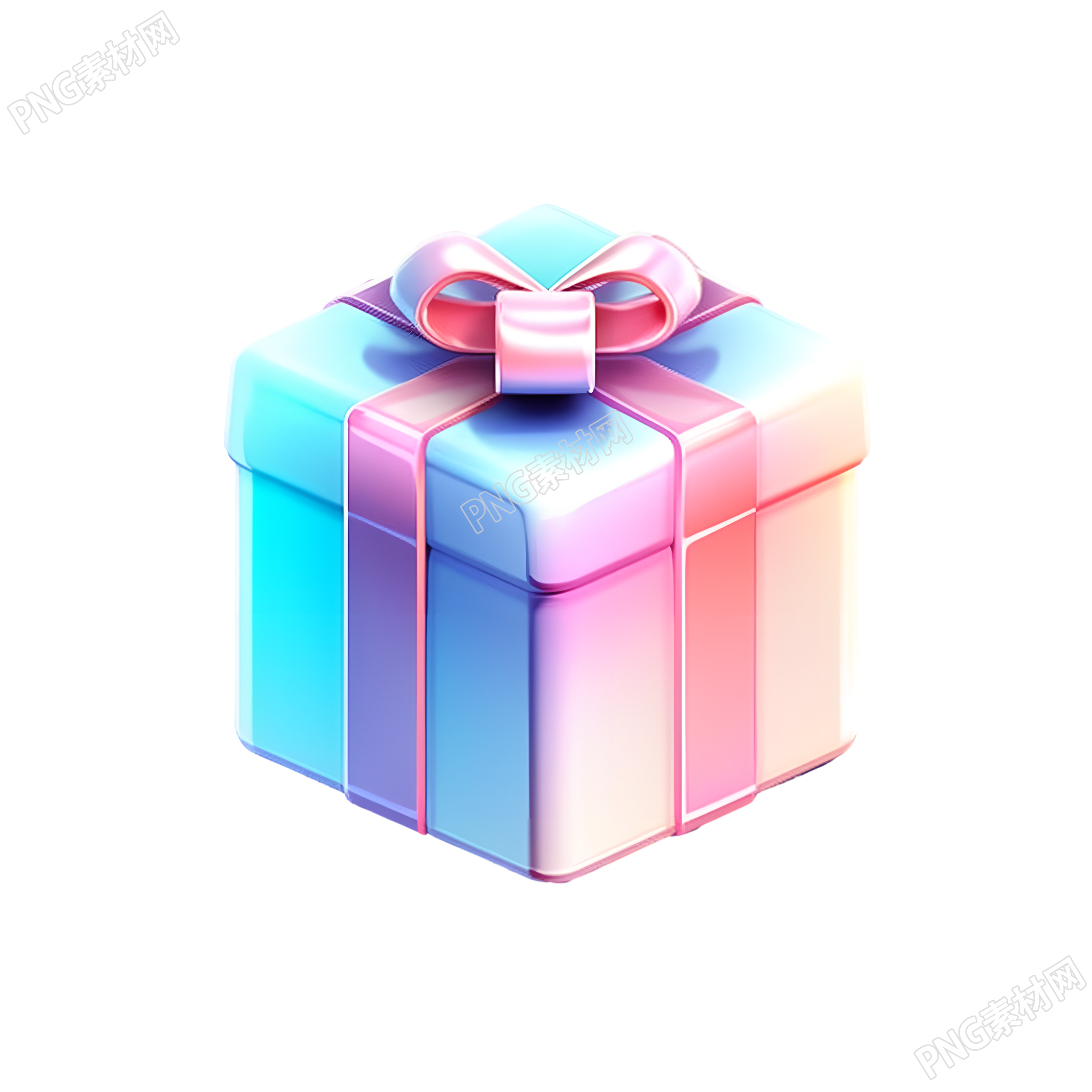 礼品盒3D图标设计插图