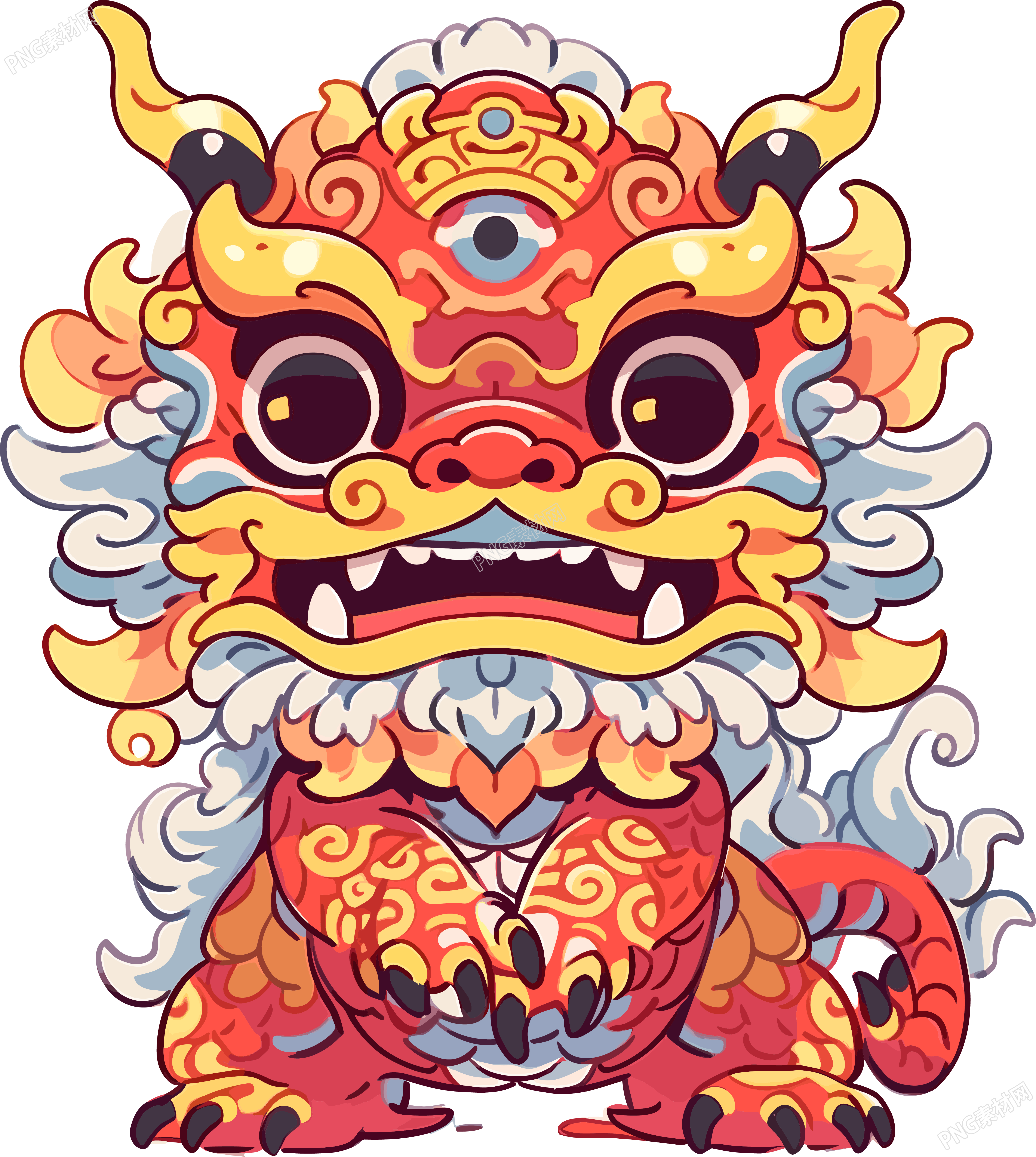 中国龙全幅可爱涂鸦艺术
