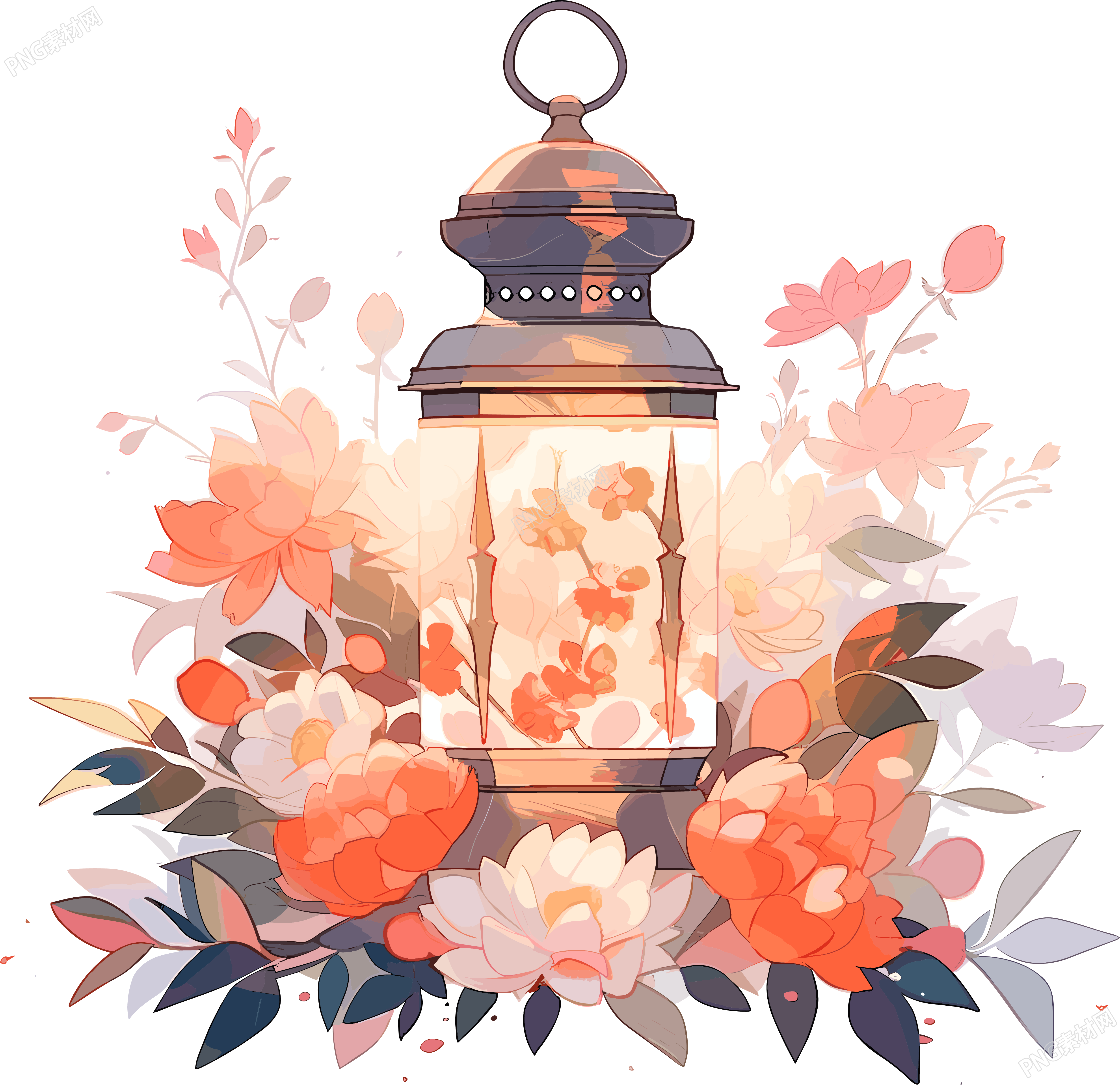 国风花灯平面设计素材