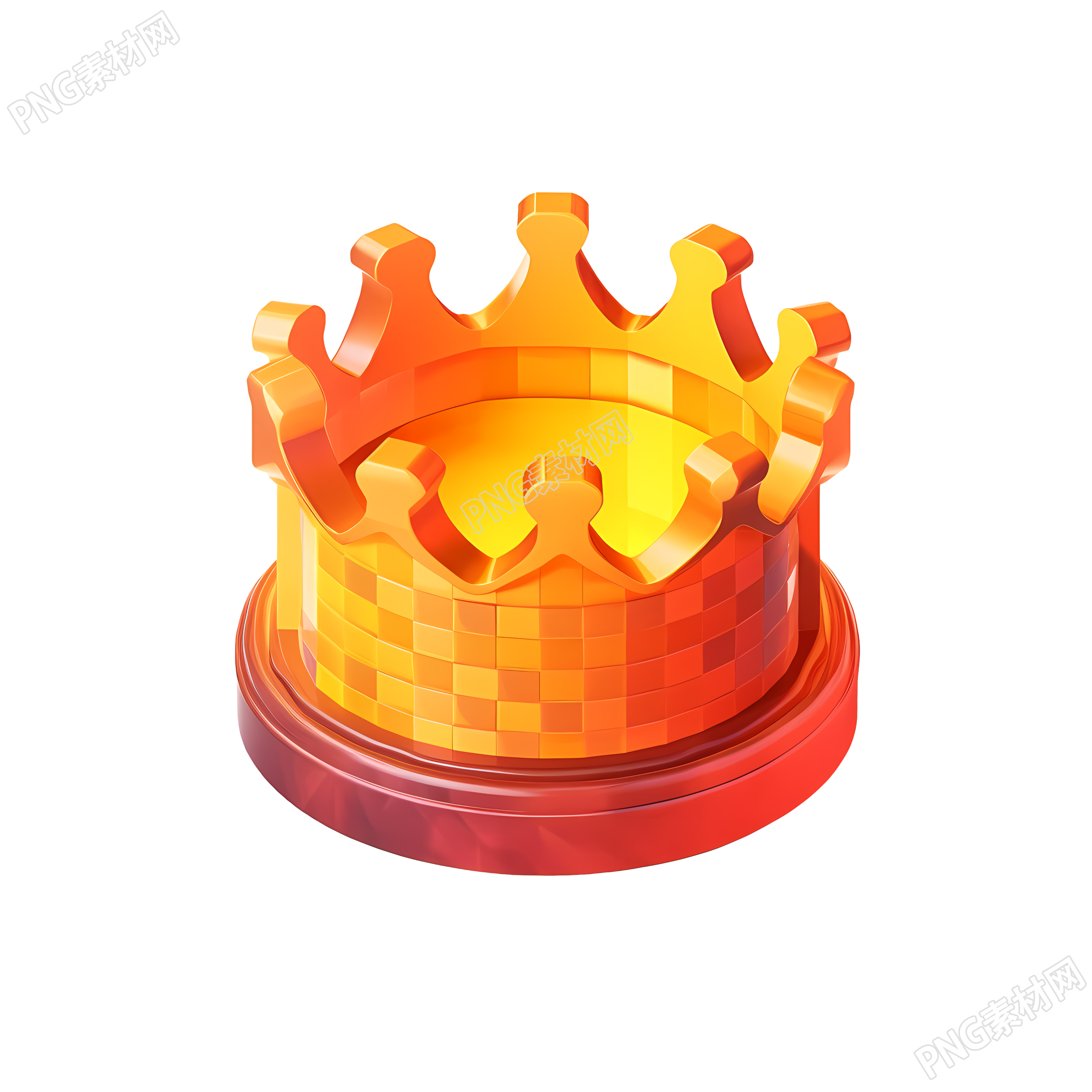 3D黄金王冠素材