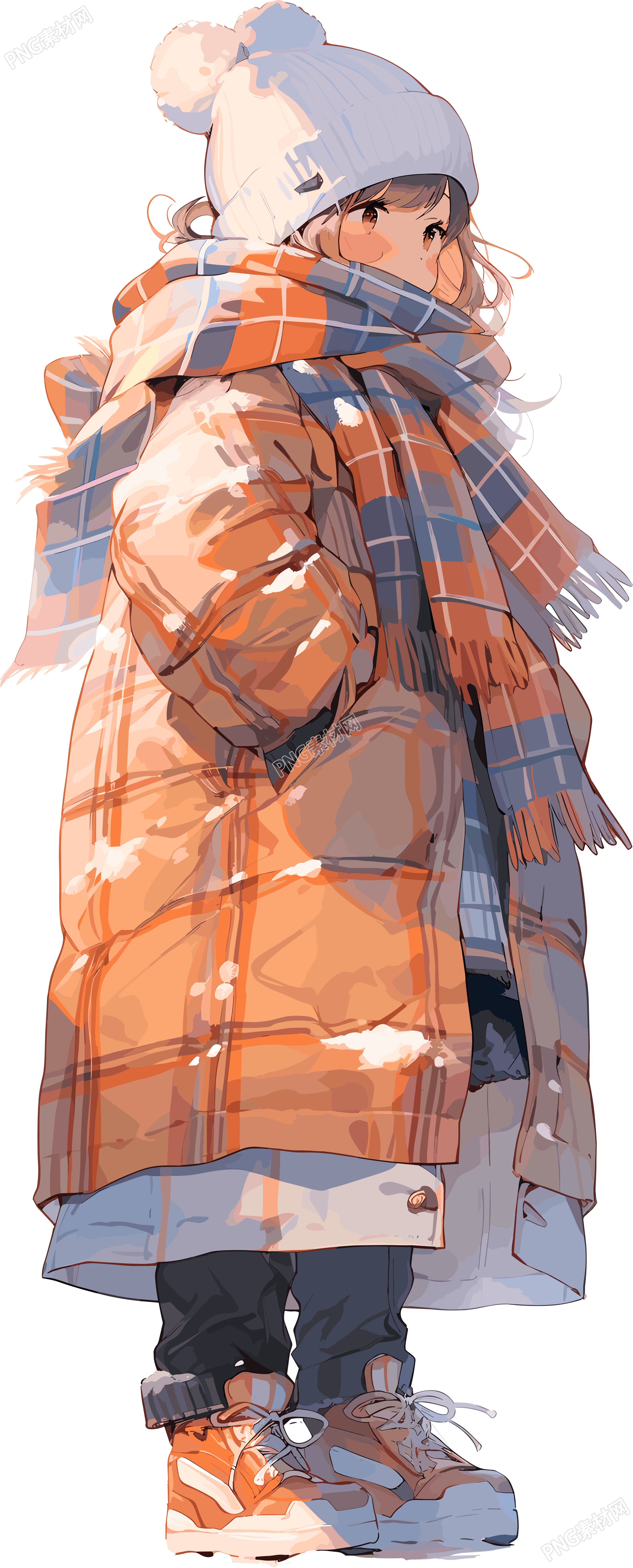 青衣女子插畫設計