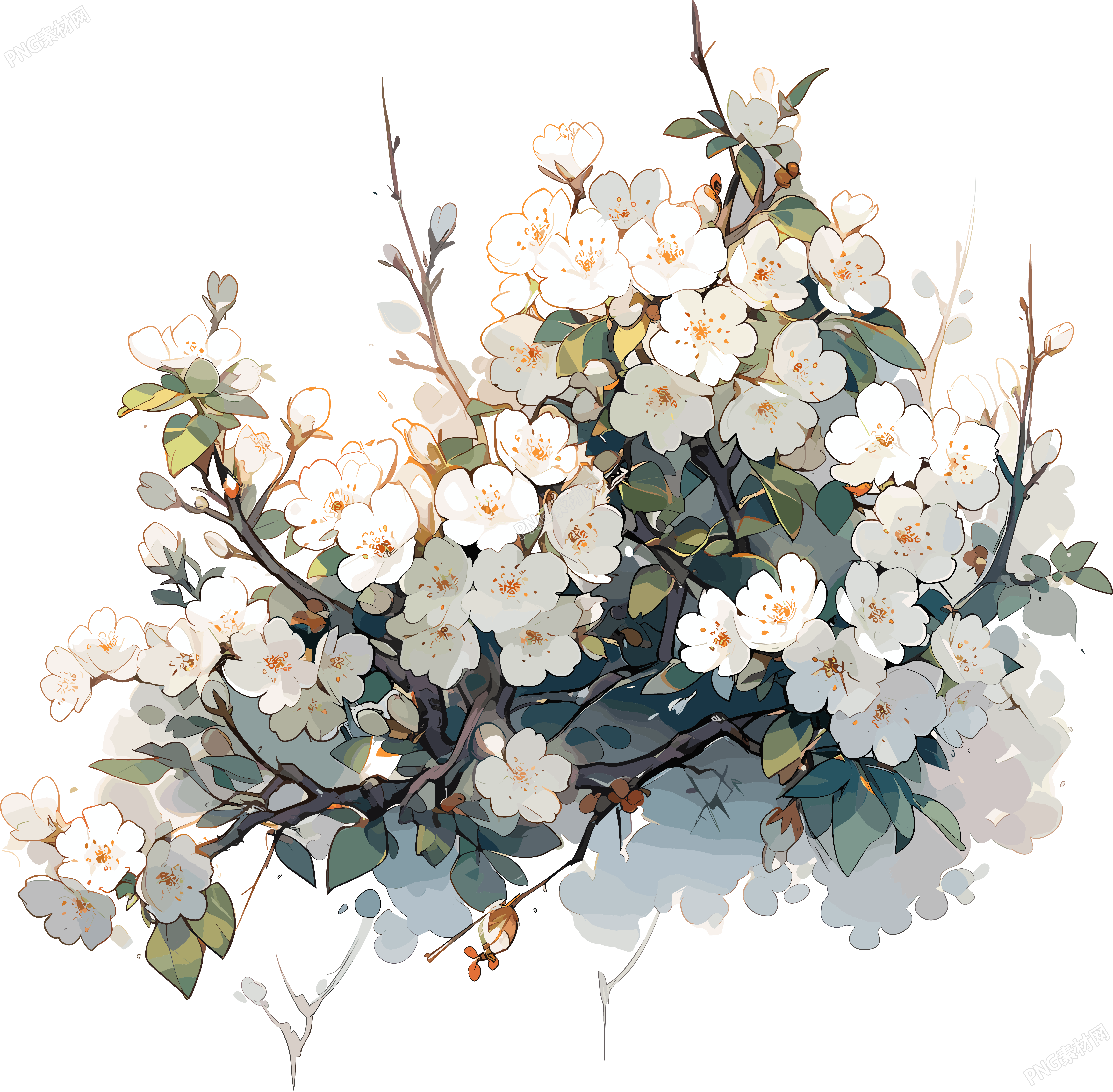 粉红梅花图案设计