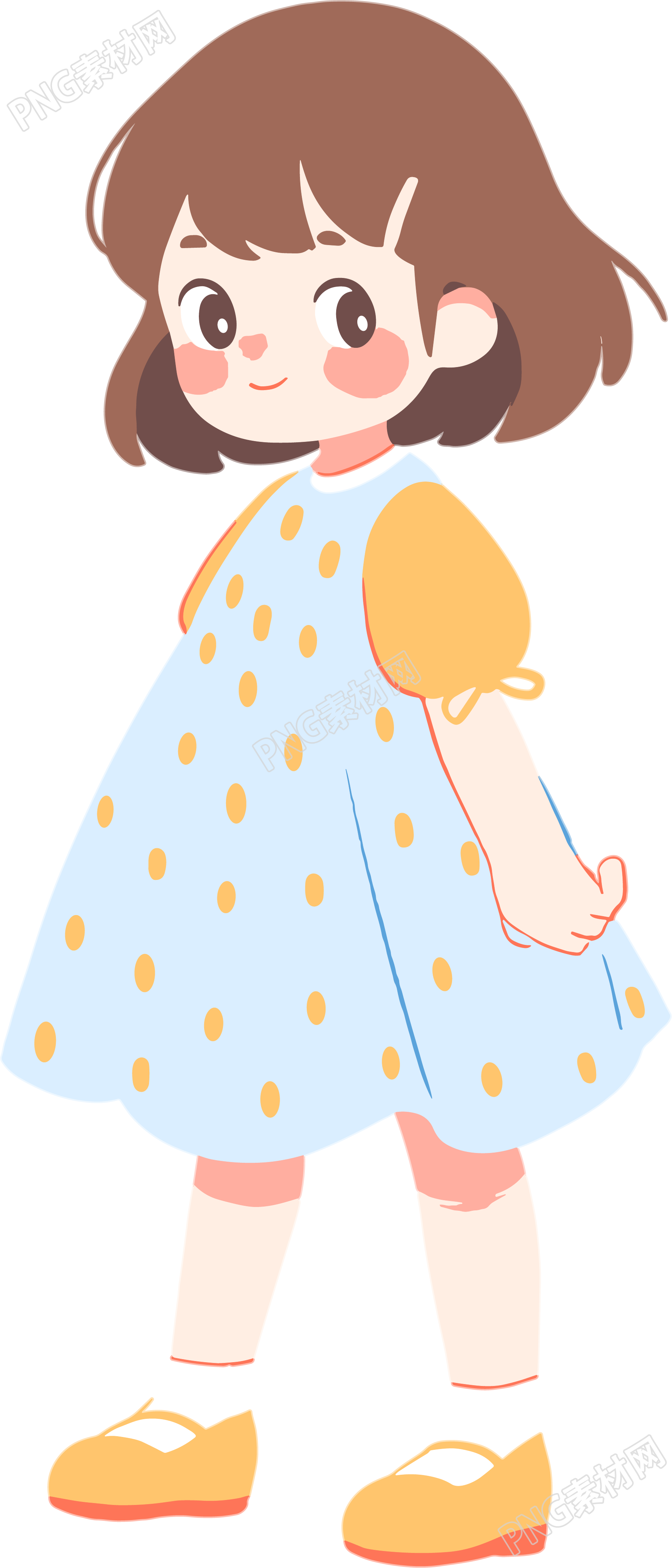 可爱少女图形素材