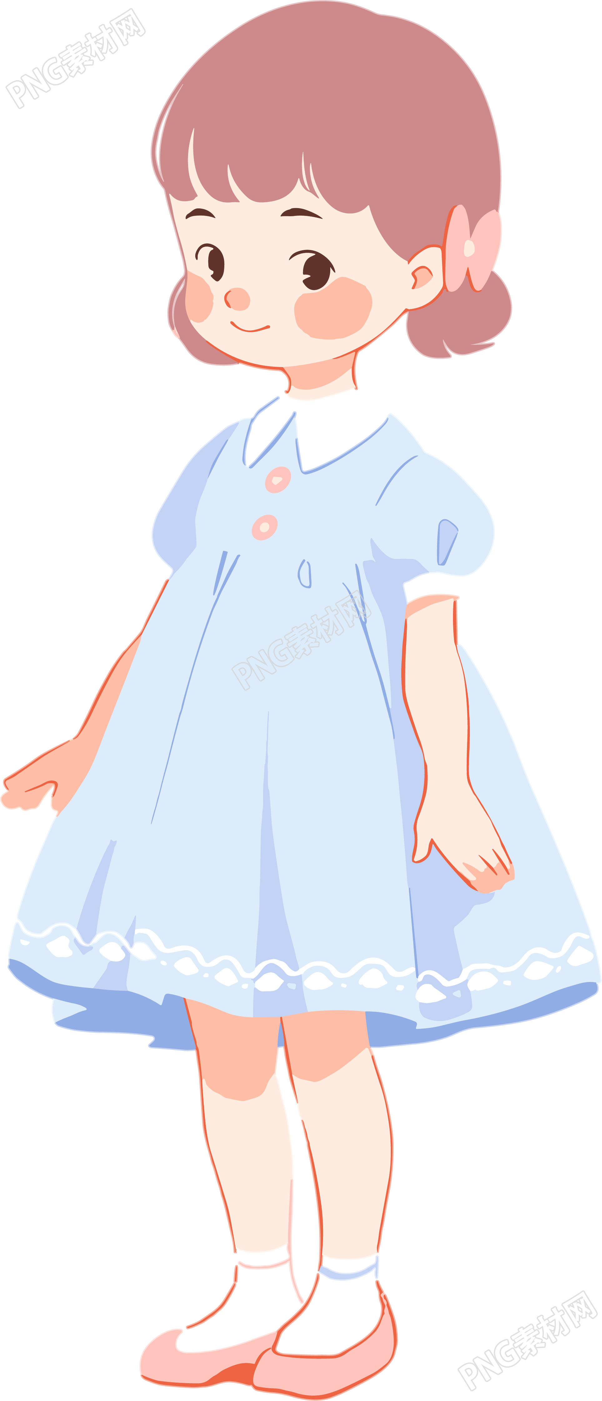 可爱小女孩插画设计