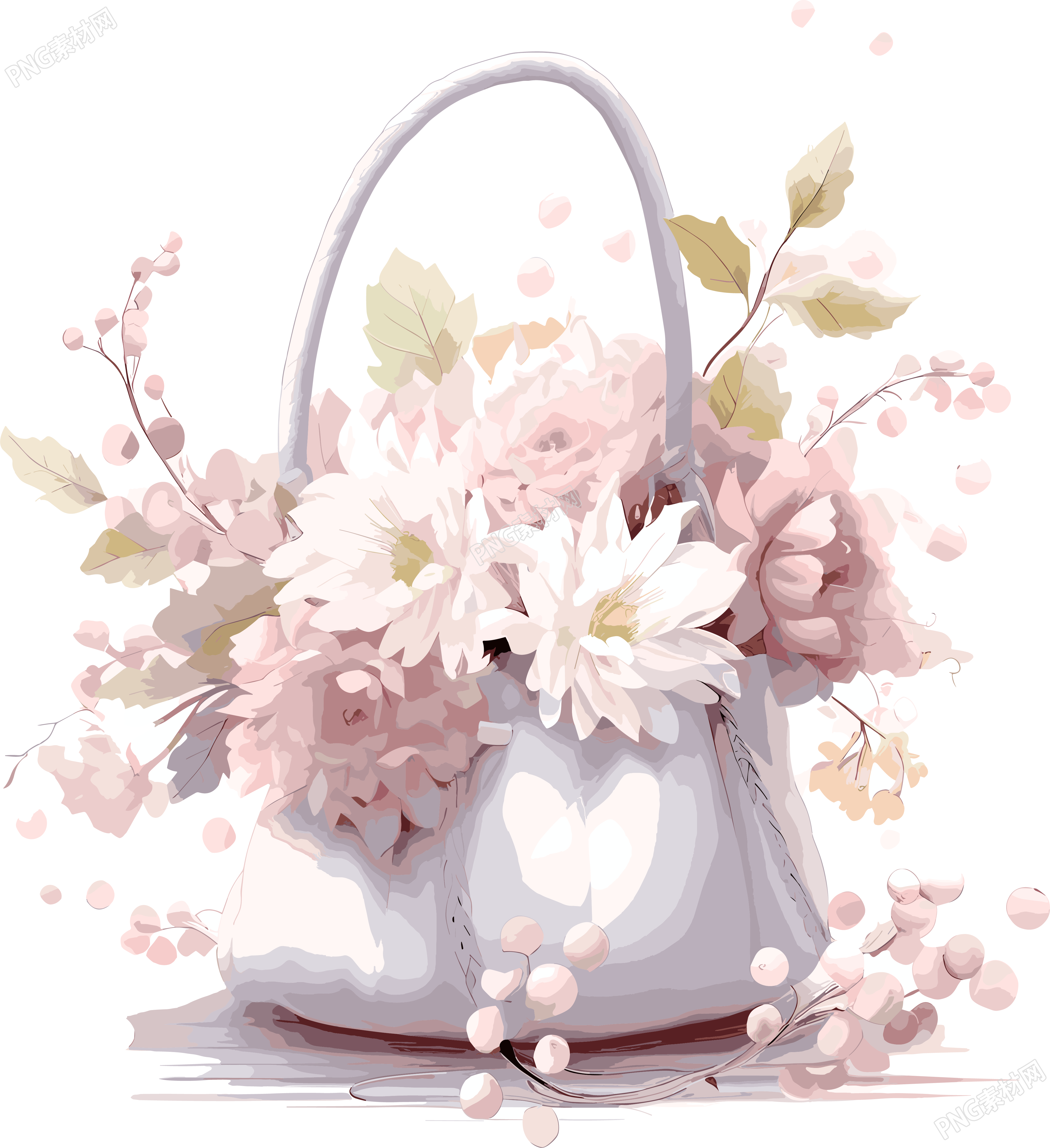 丝花袋可爱插画设计