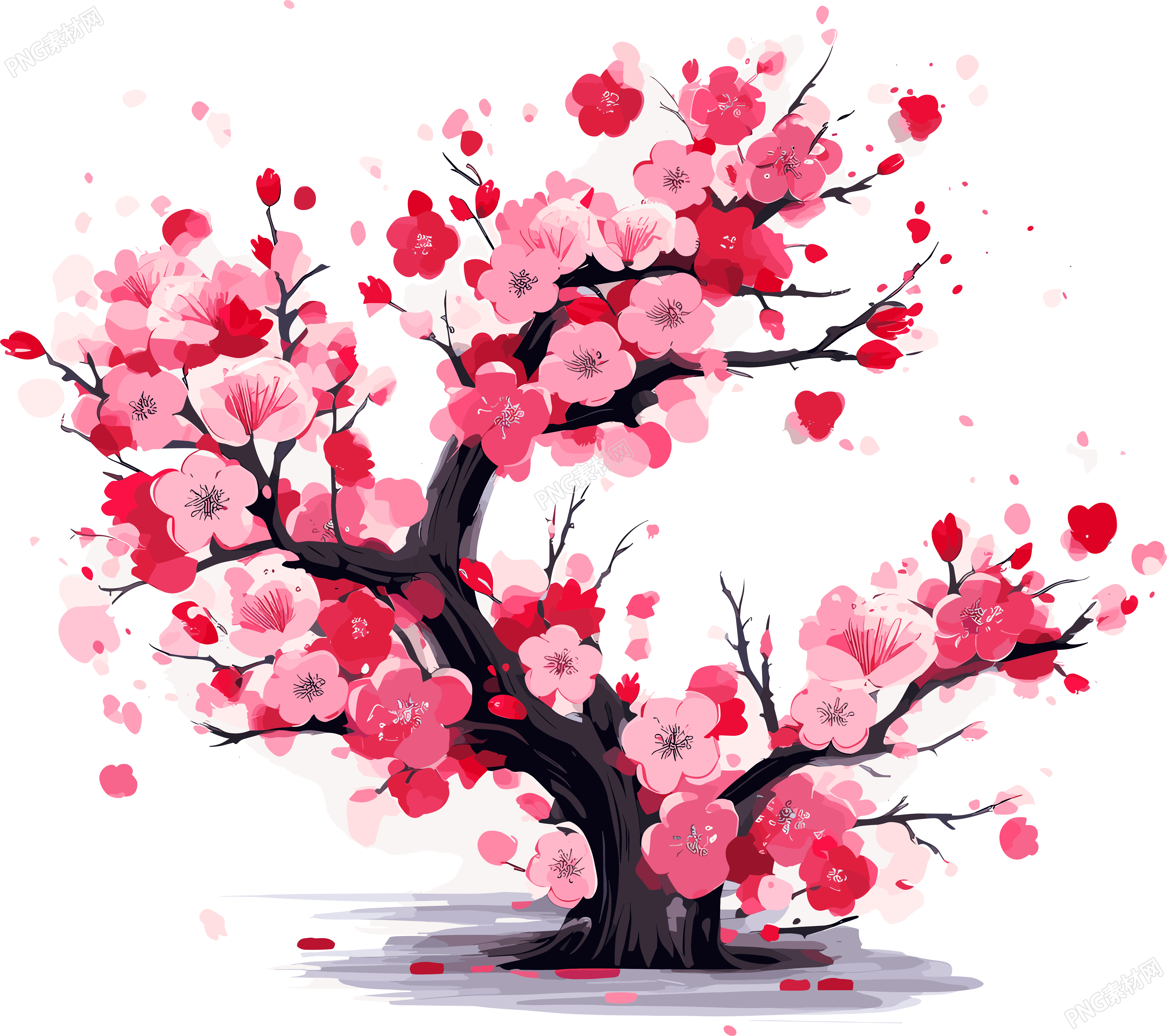 梅花插图中国风