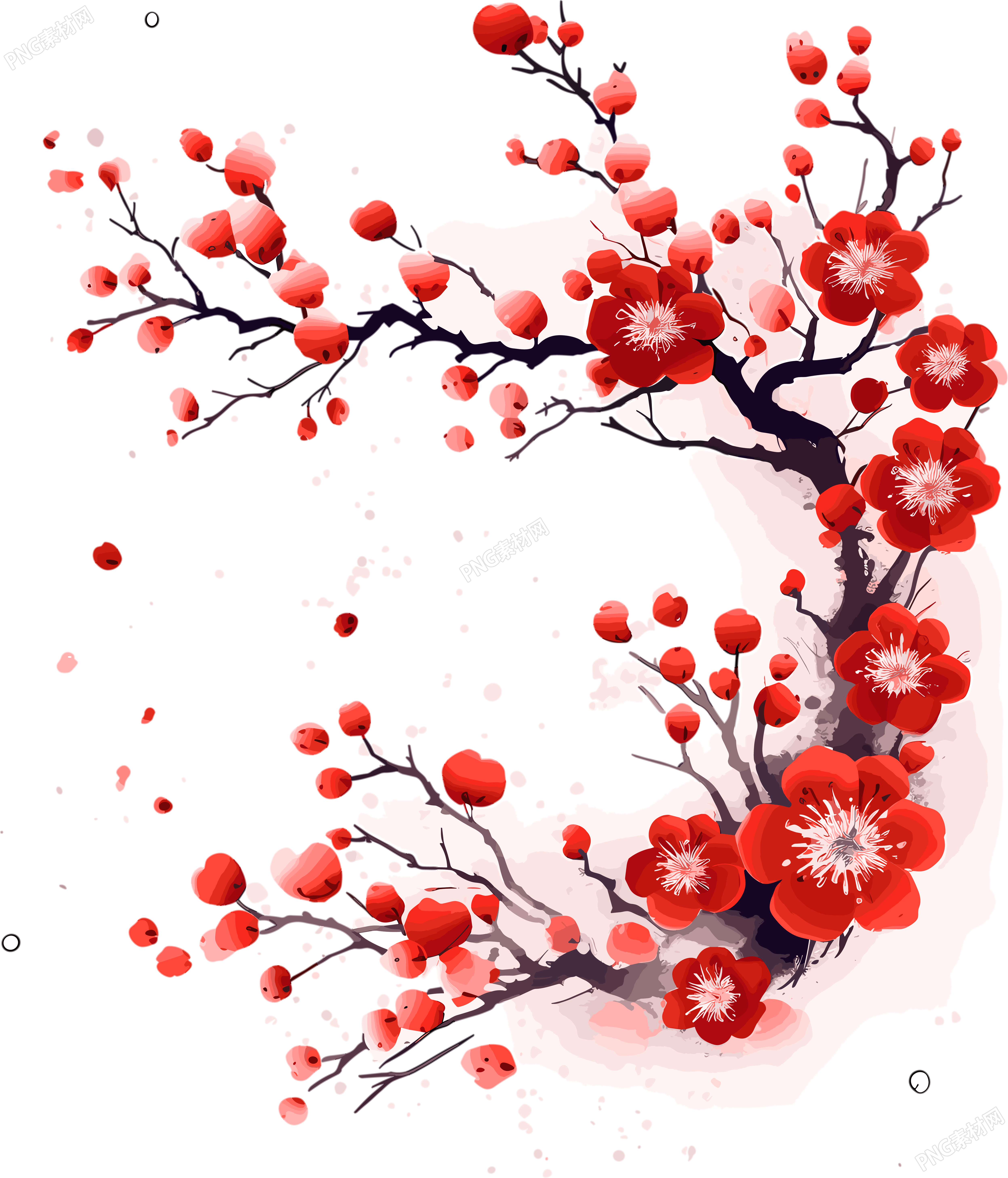 中国风梅花插画方案