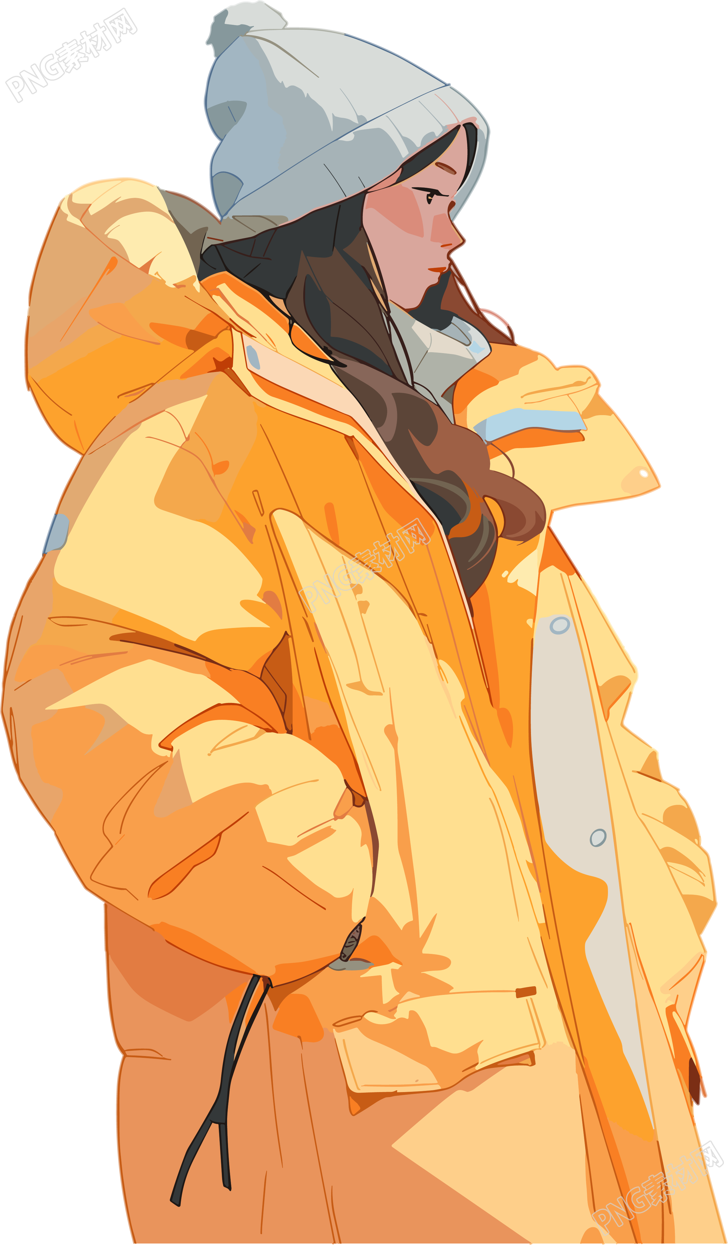 冬季羽绒服女孩插图