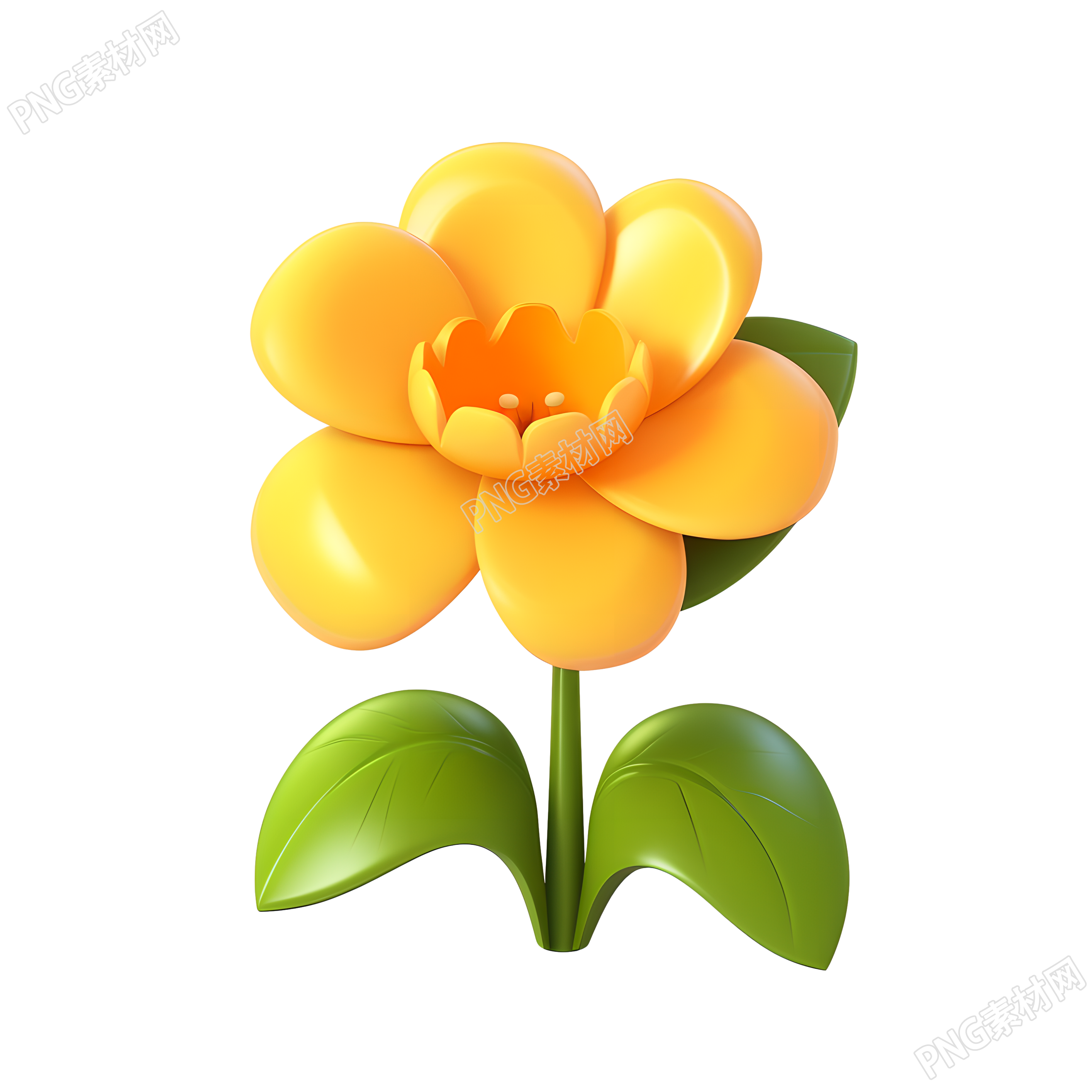 3D花卉小图标素材