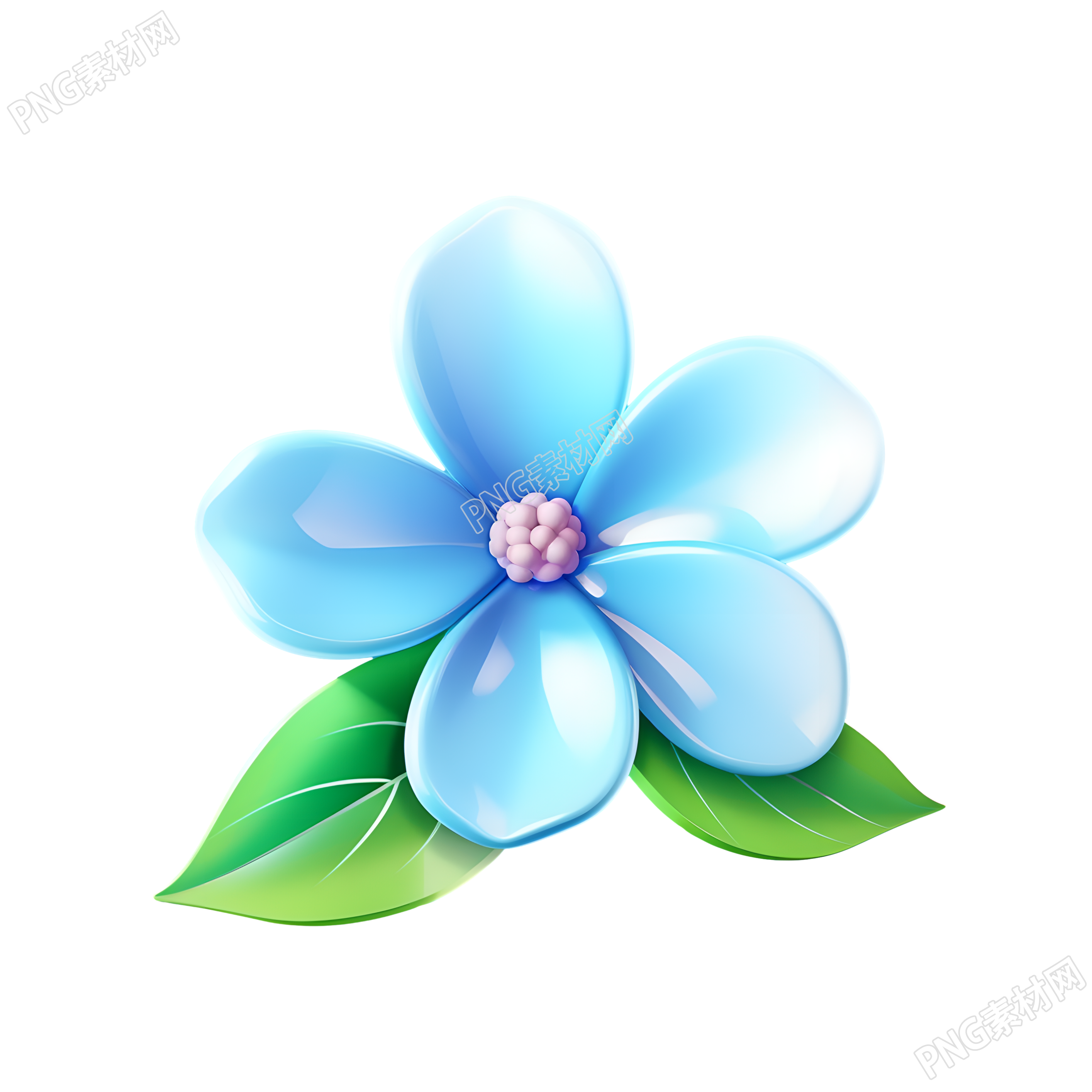 3D花卉透明背景素材