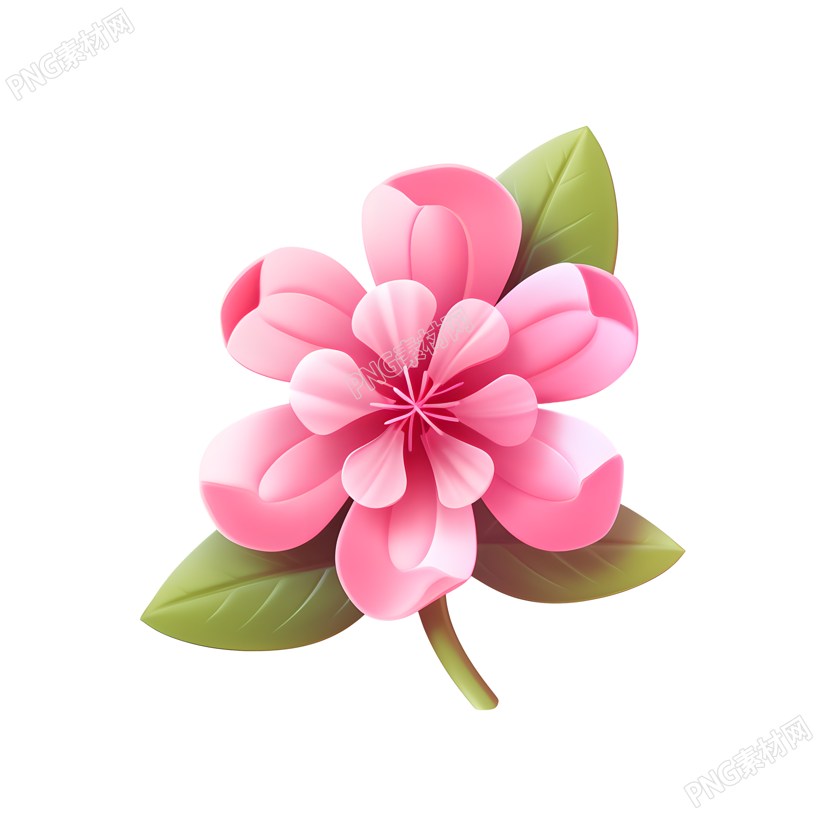 3D花卉可爱设计元素