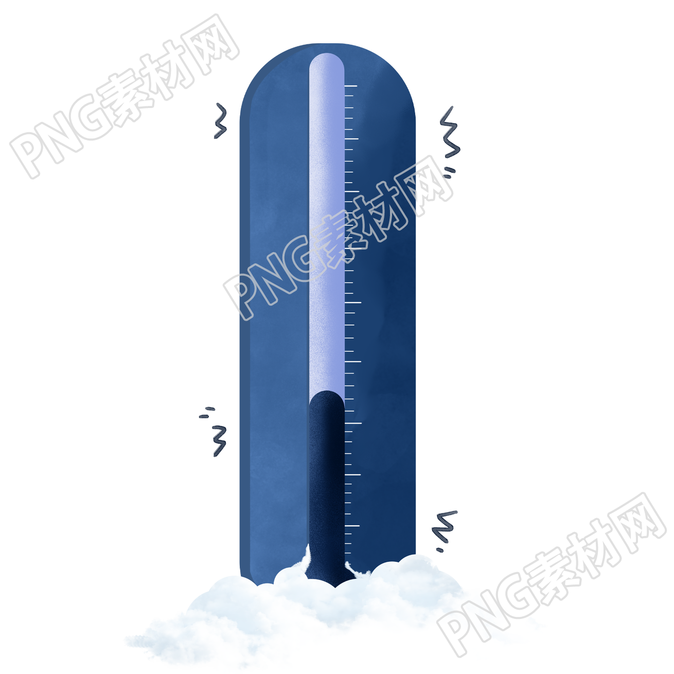 寒潮來襲雪中的室外溫度計(jì)素材