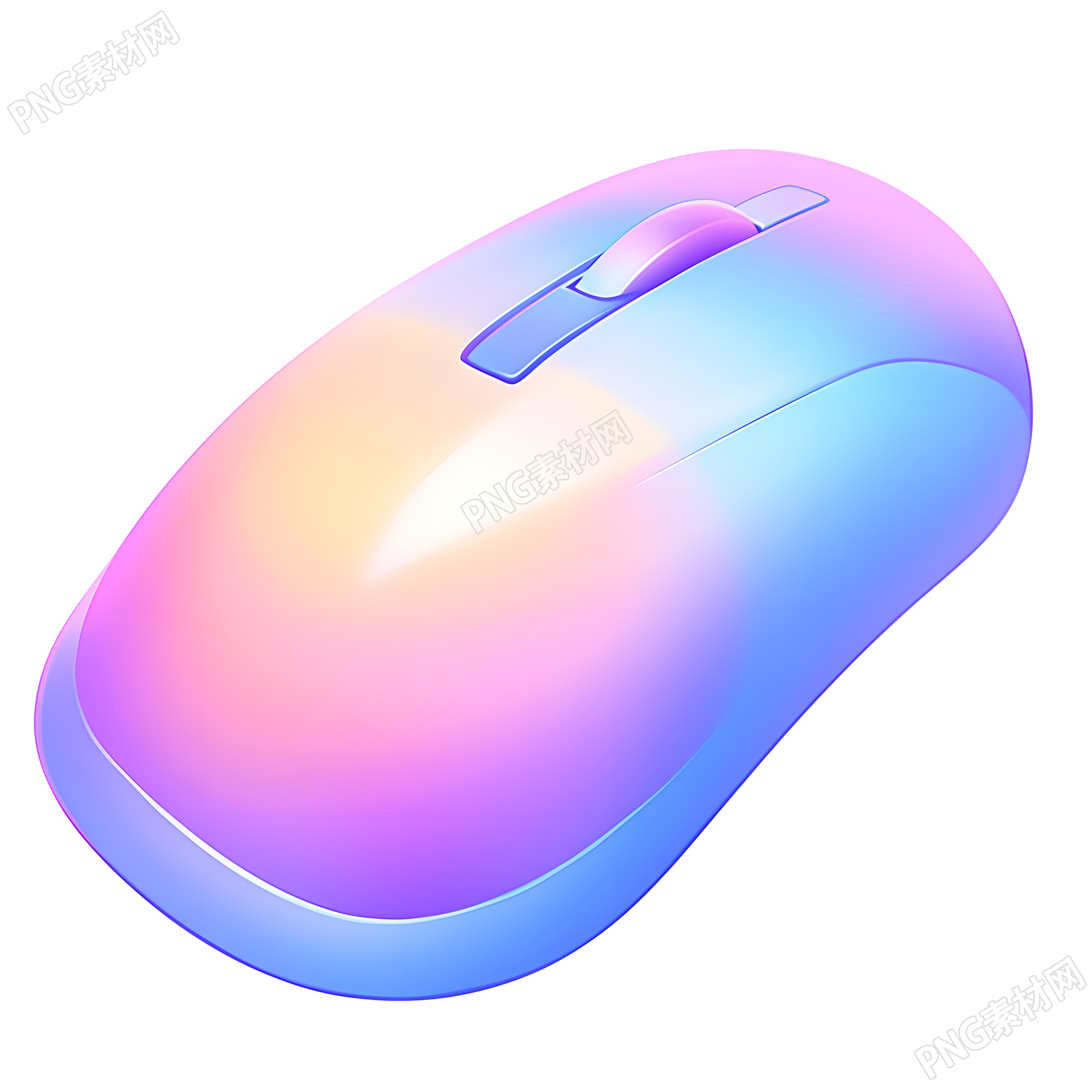 3D鼠标卡通风格插图