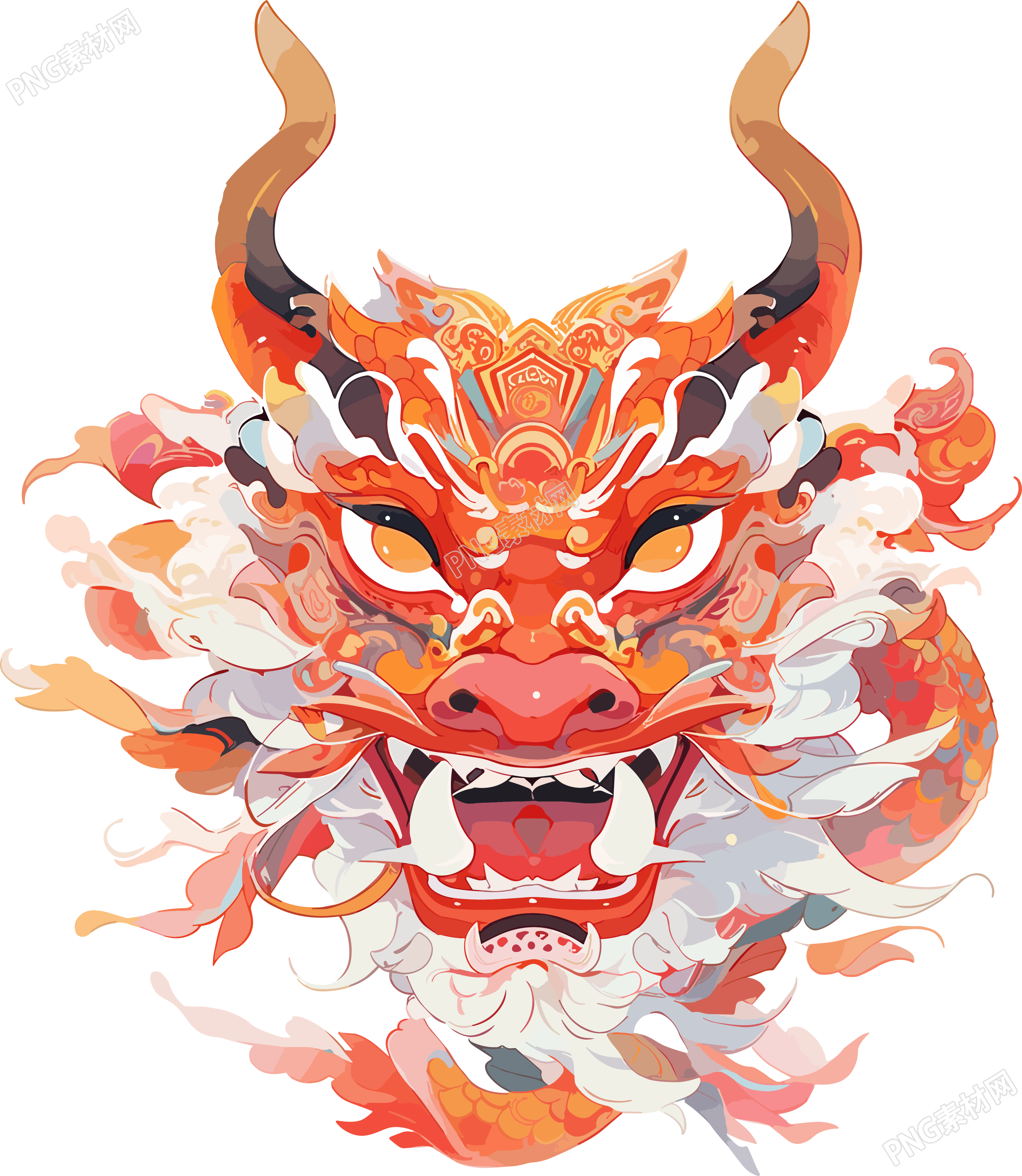 中国龙透明背景插图