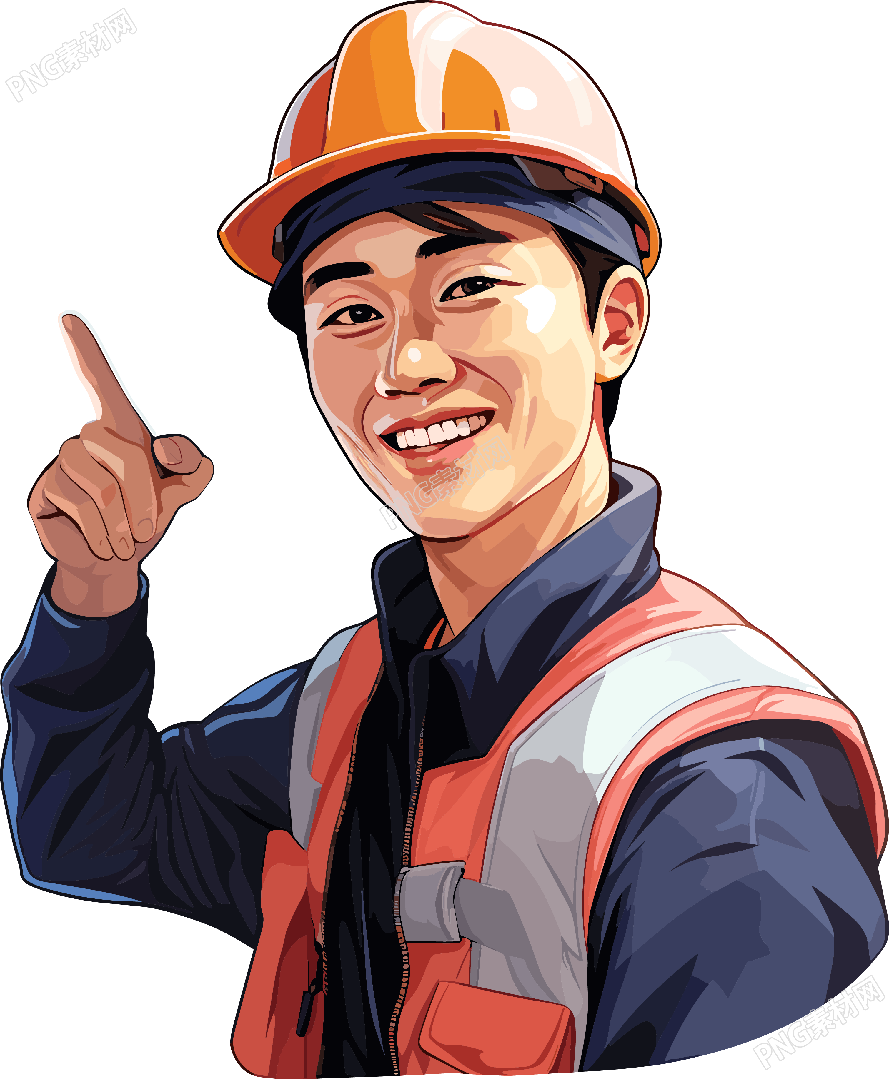 工人图形设计元素插画