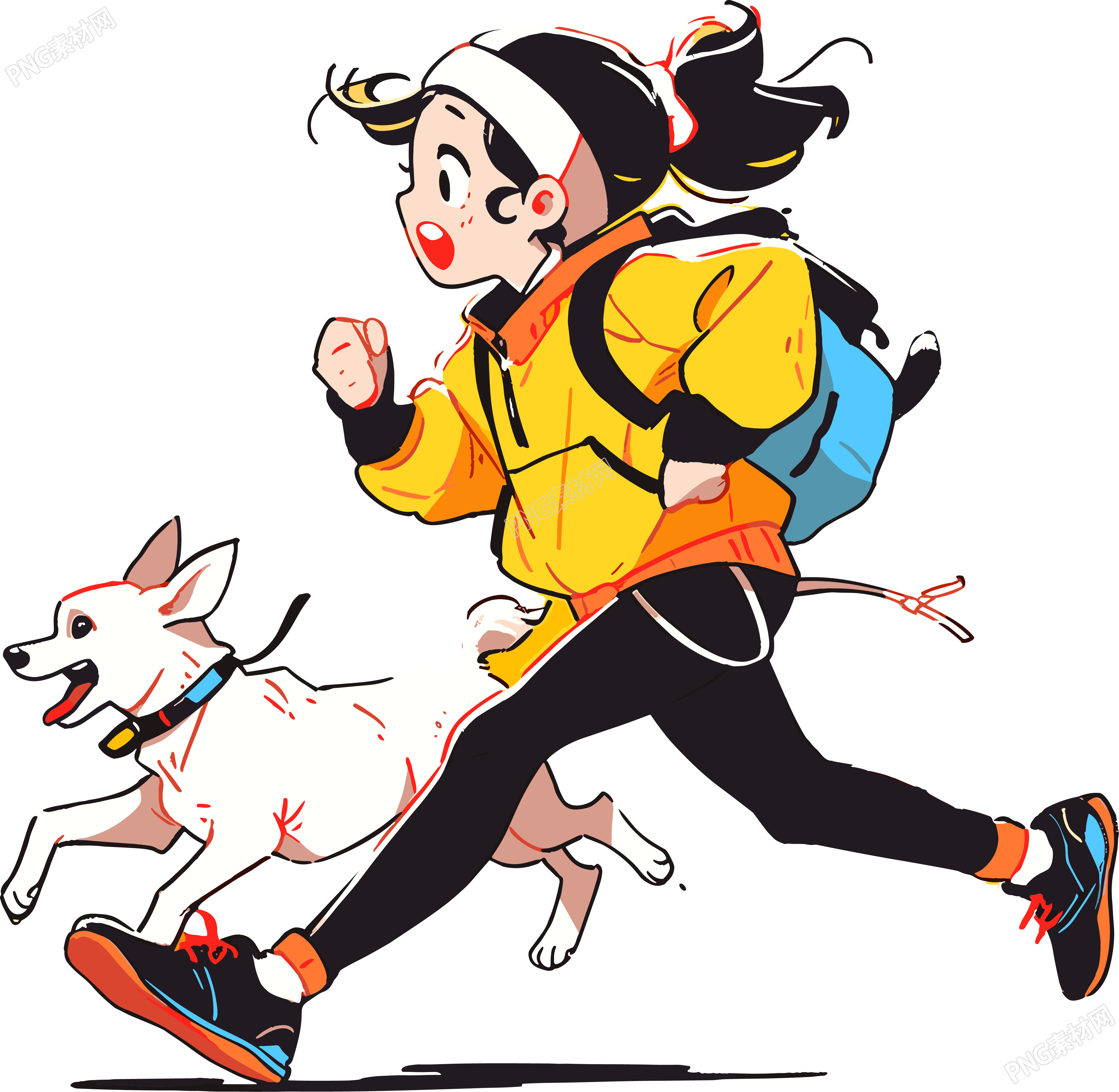 運(yùn)動(dòng)裝女孩簡(jiǎn)約插圖