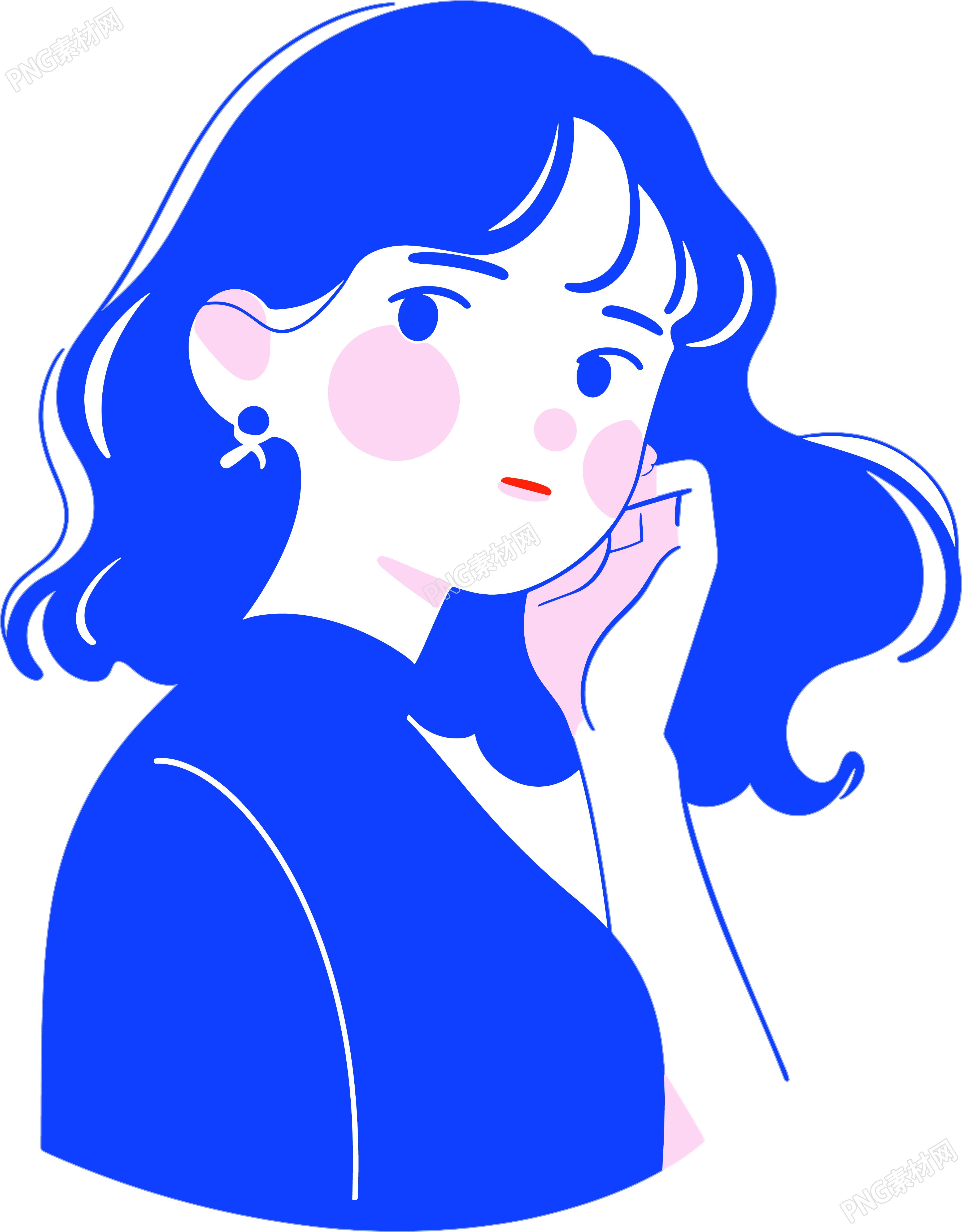 卡通女孩高清图素材