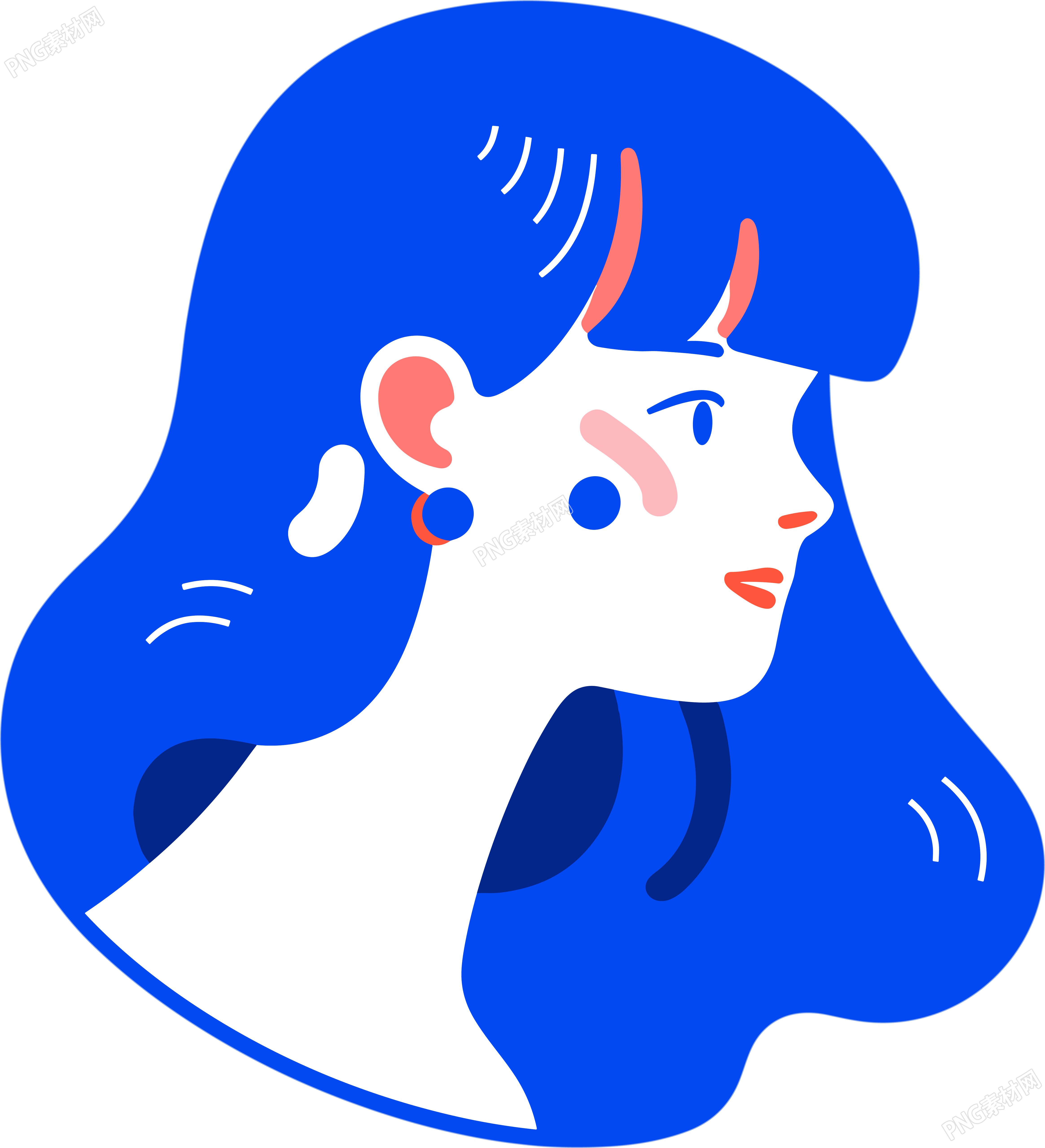 卡通女孩图标插图