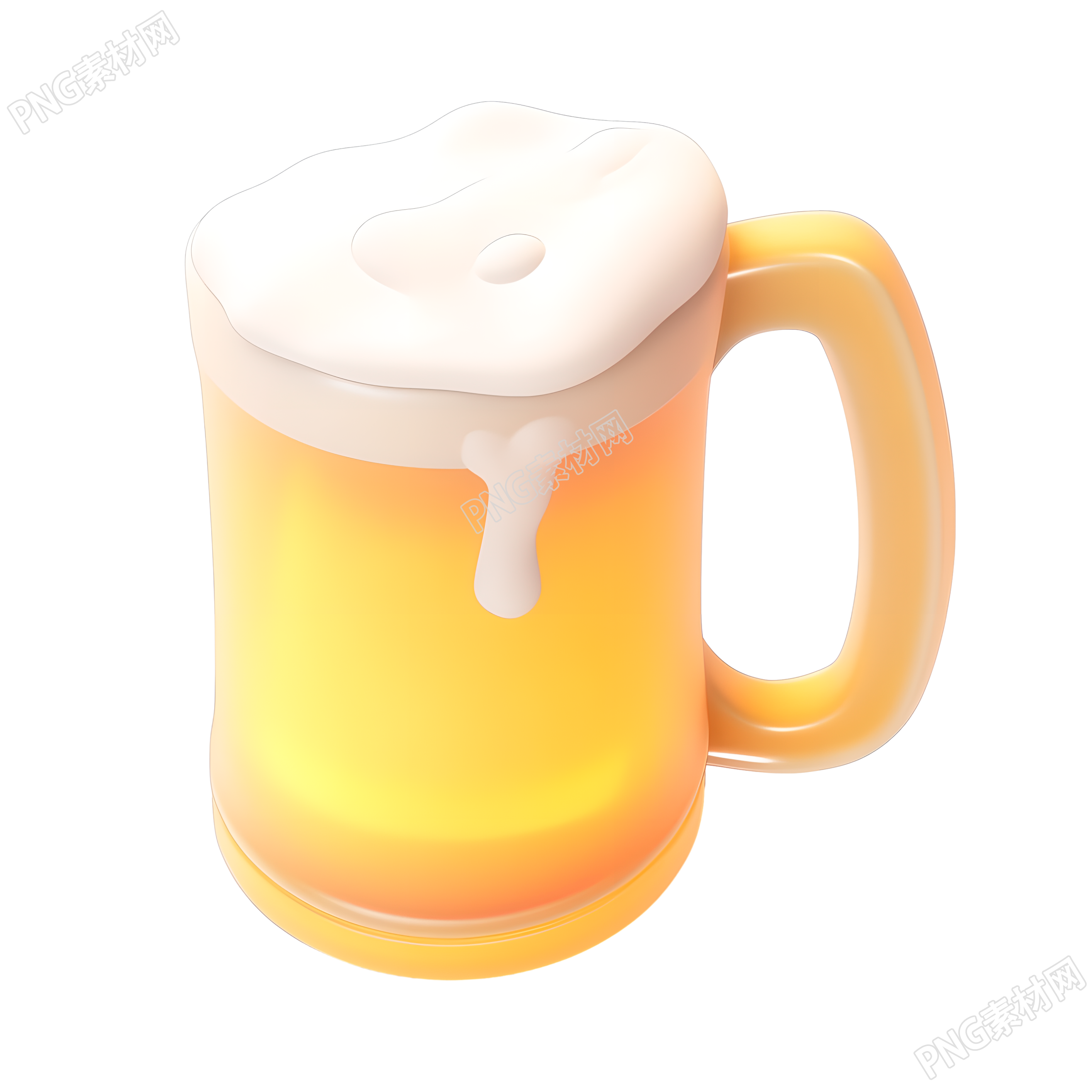 啤酒3D图标素材