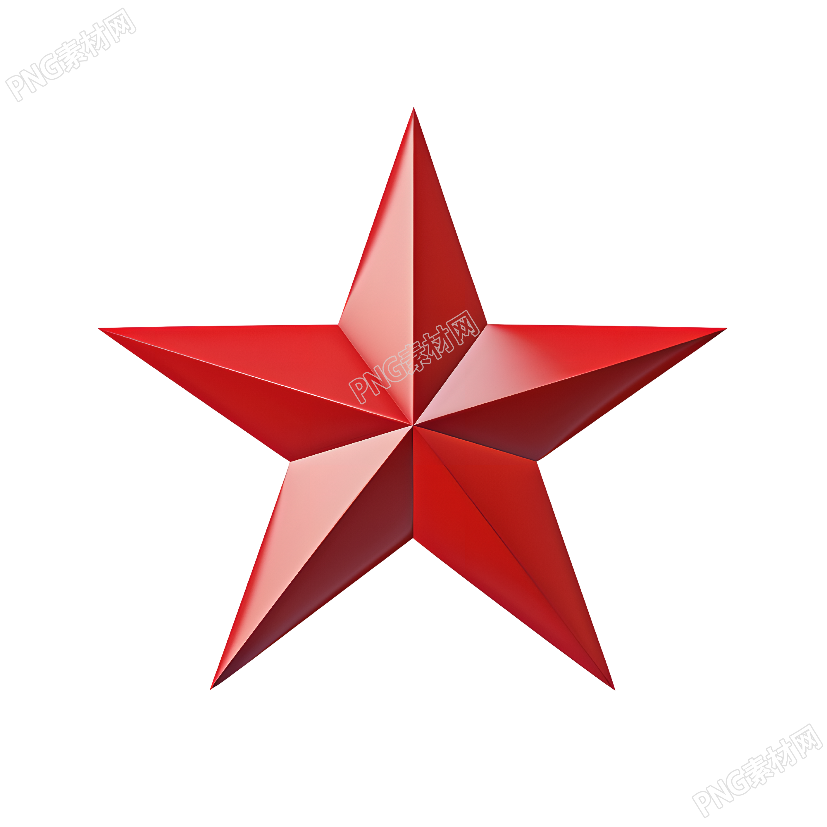红色五角星图形素材