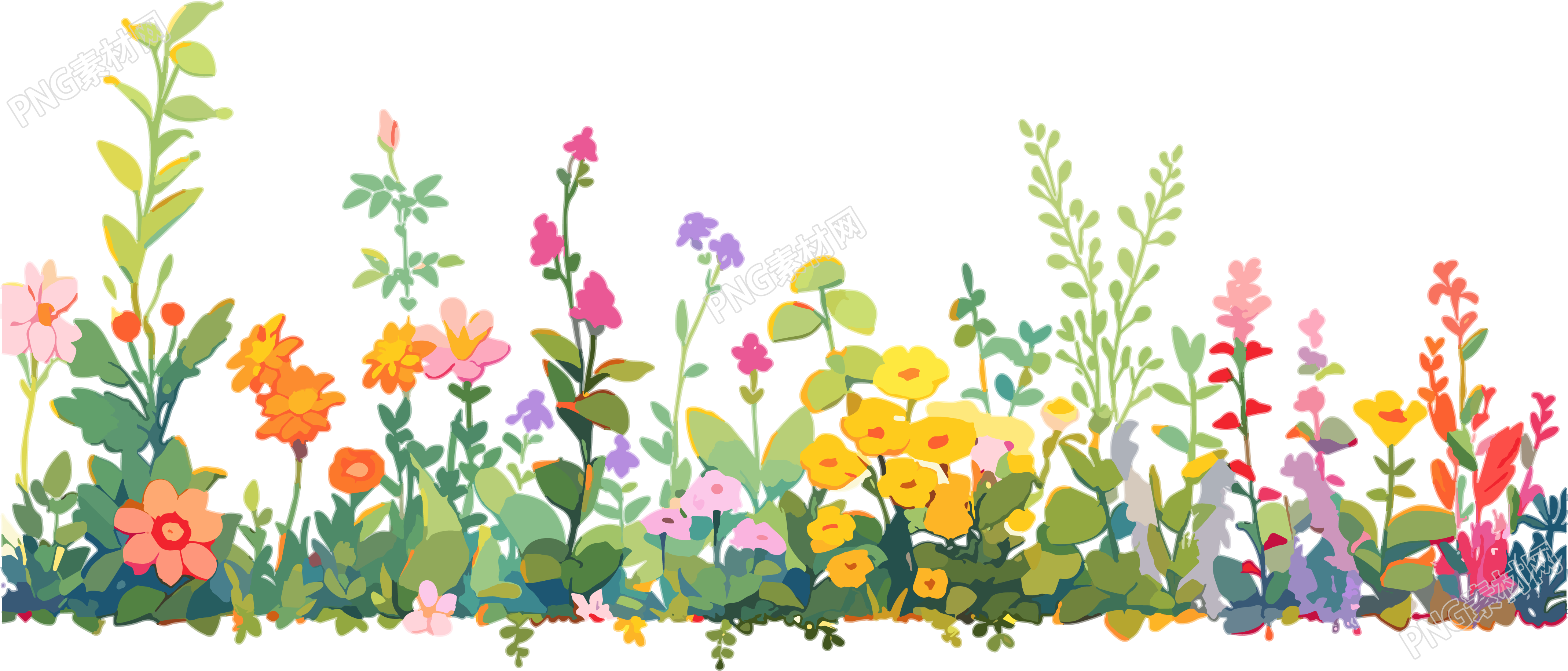 植物花边插画素材
