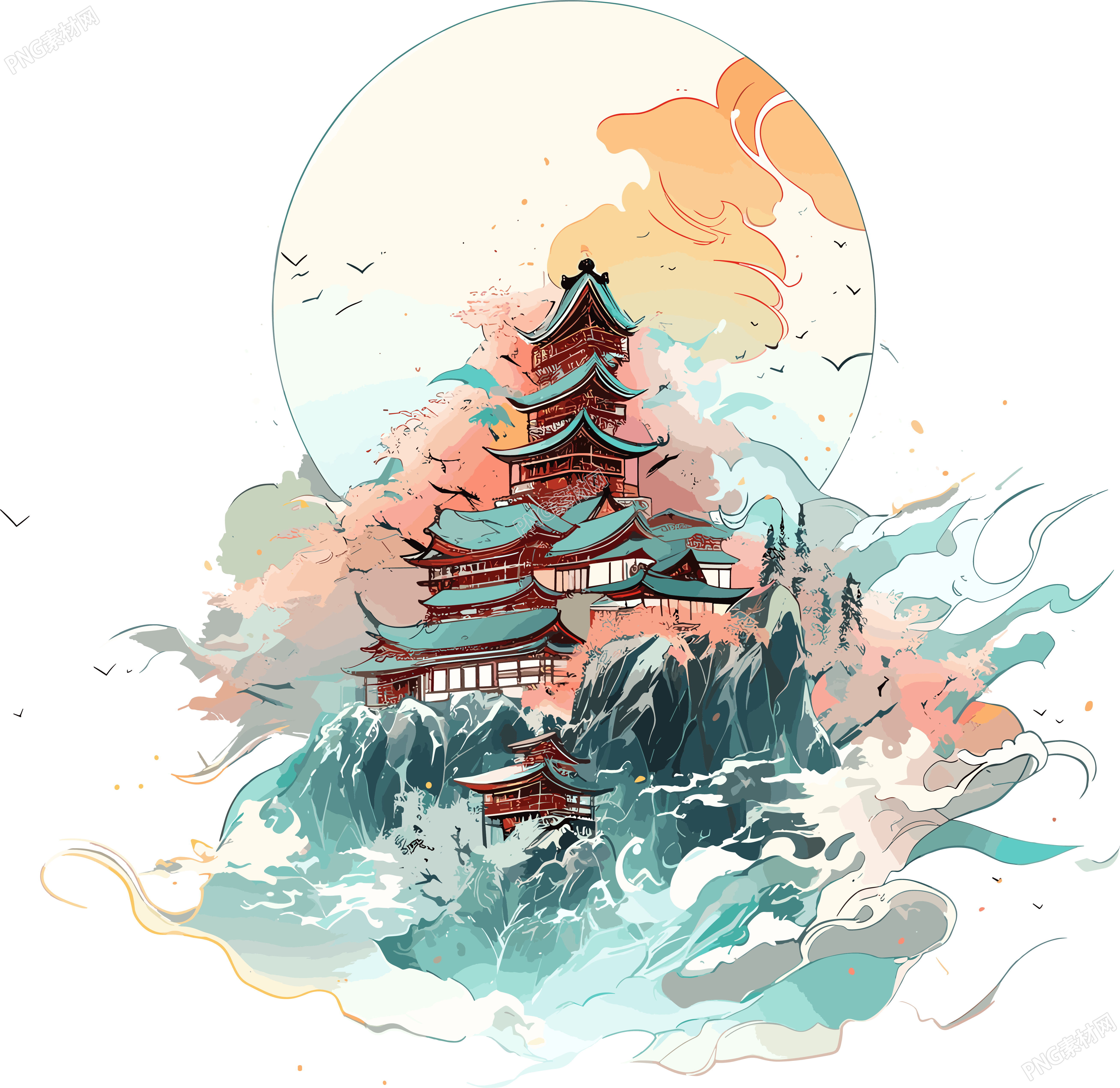 旅游风景创意设计元素