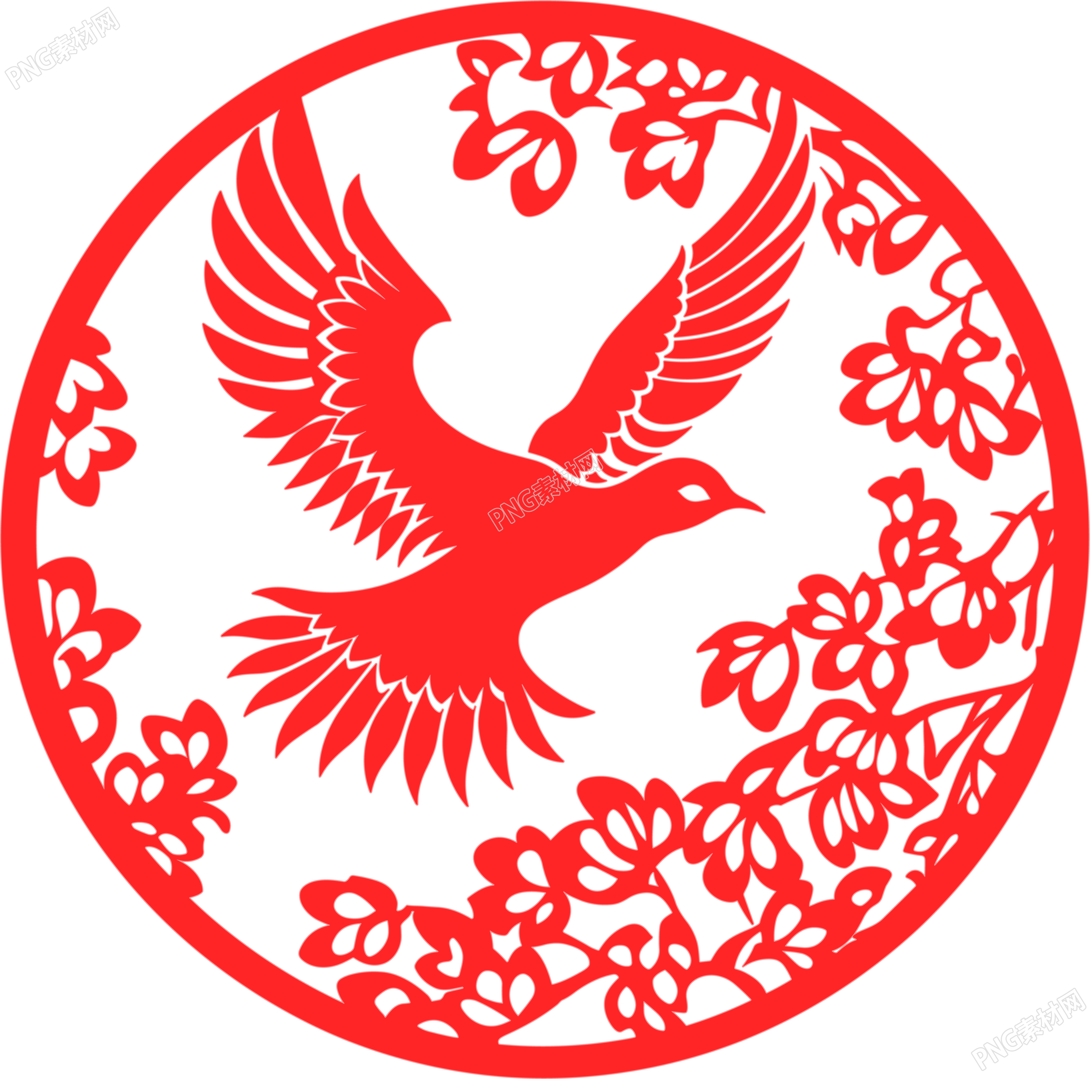 窗花剪纸老鹰插图