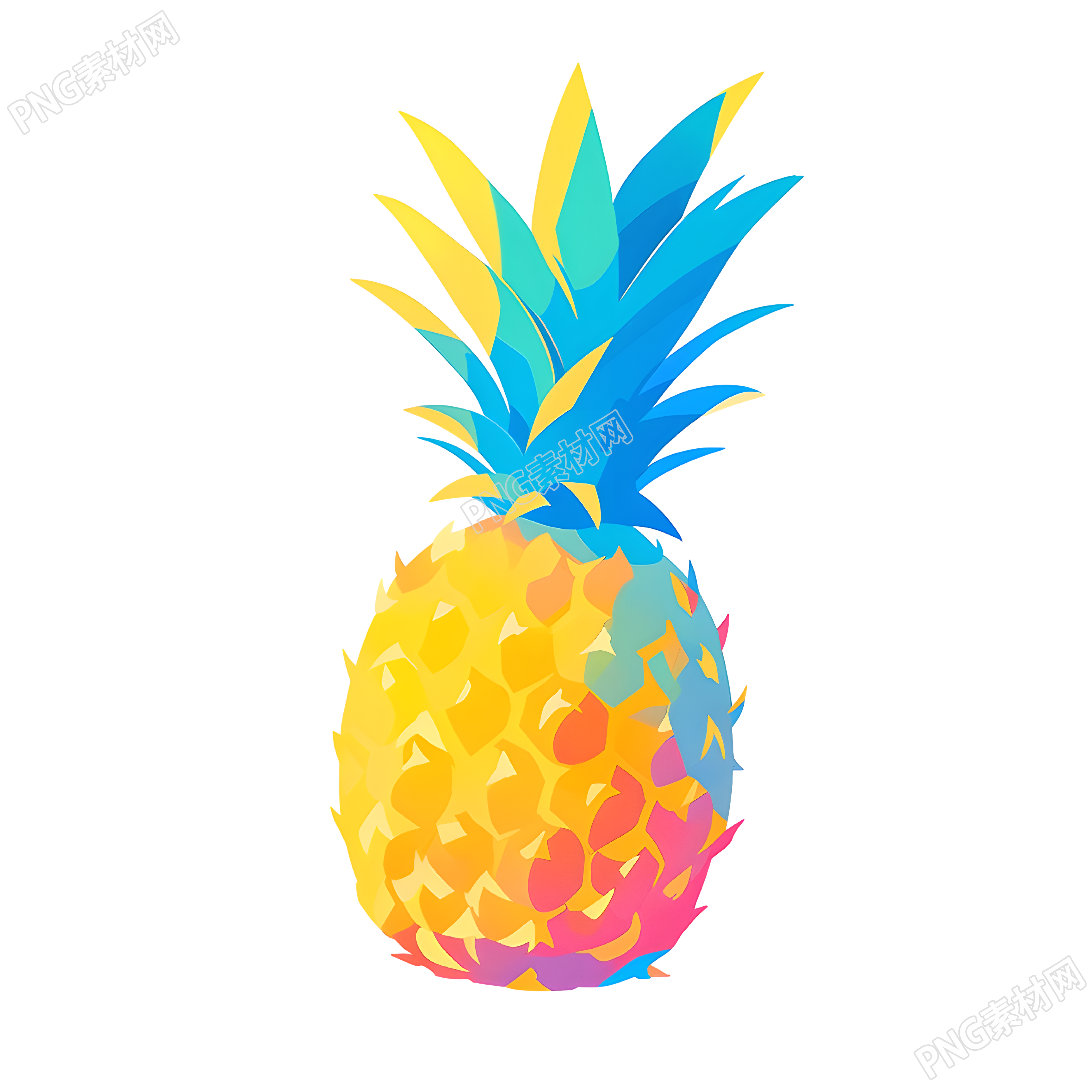 菠蘿2D圖形插畫