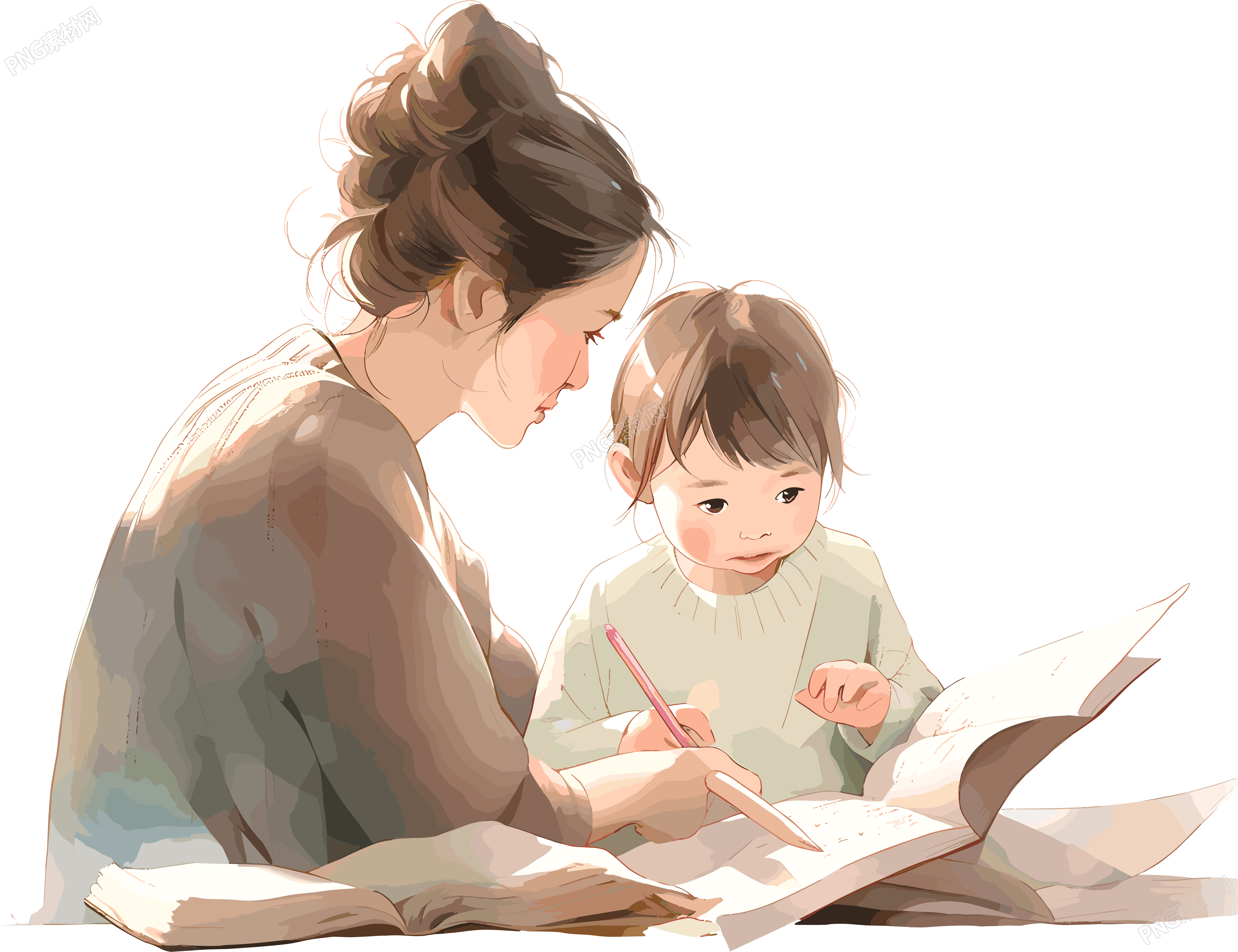 亲子阅读高清质量素材