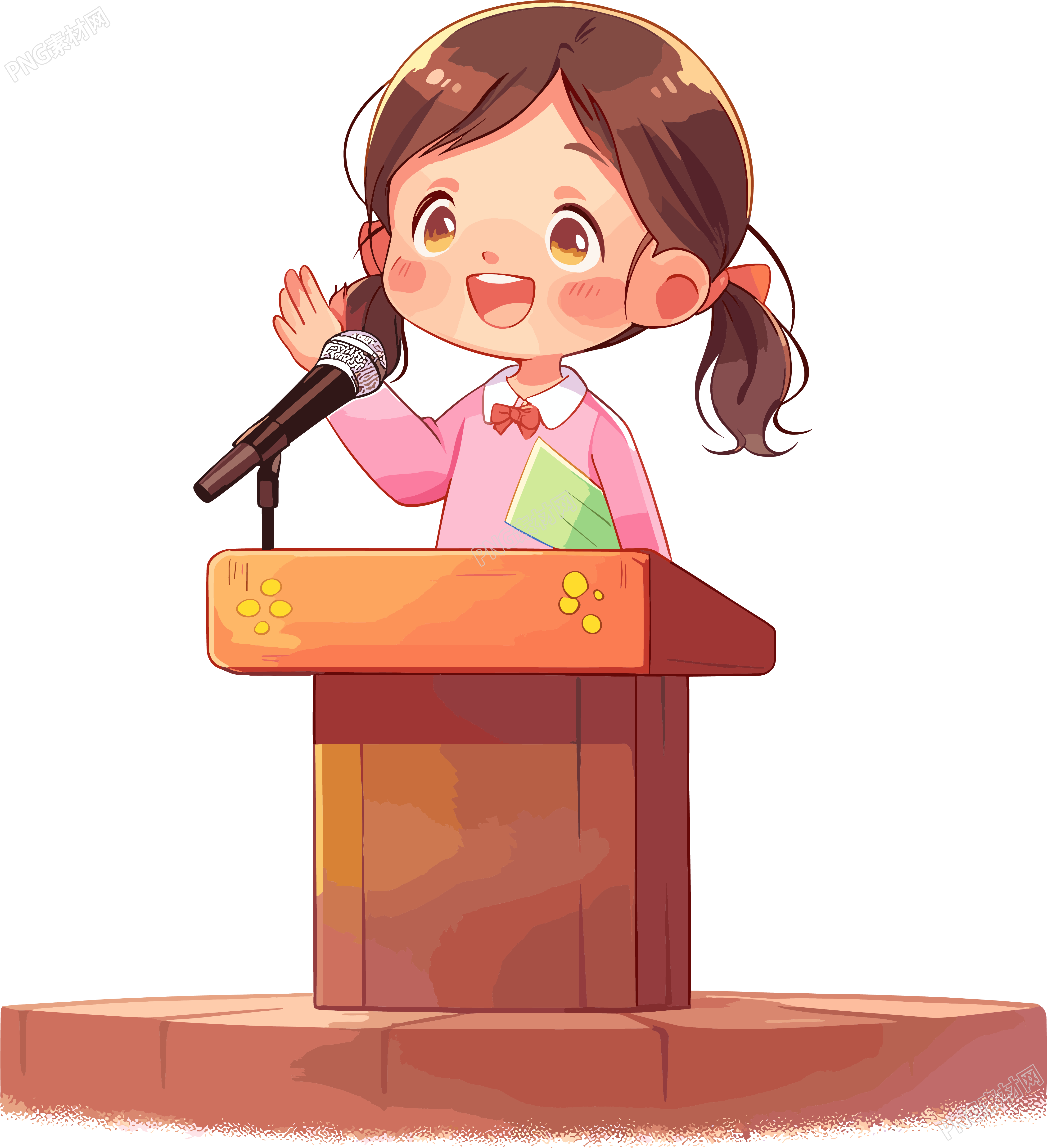 可爱小女孩演讲元素