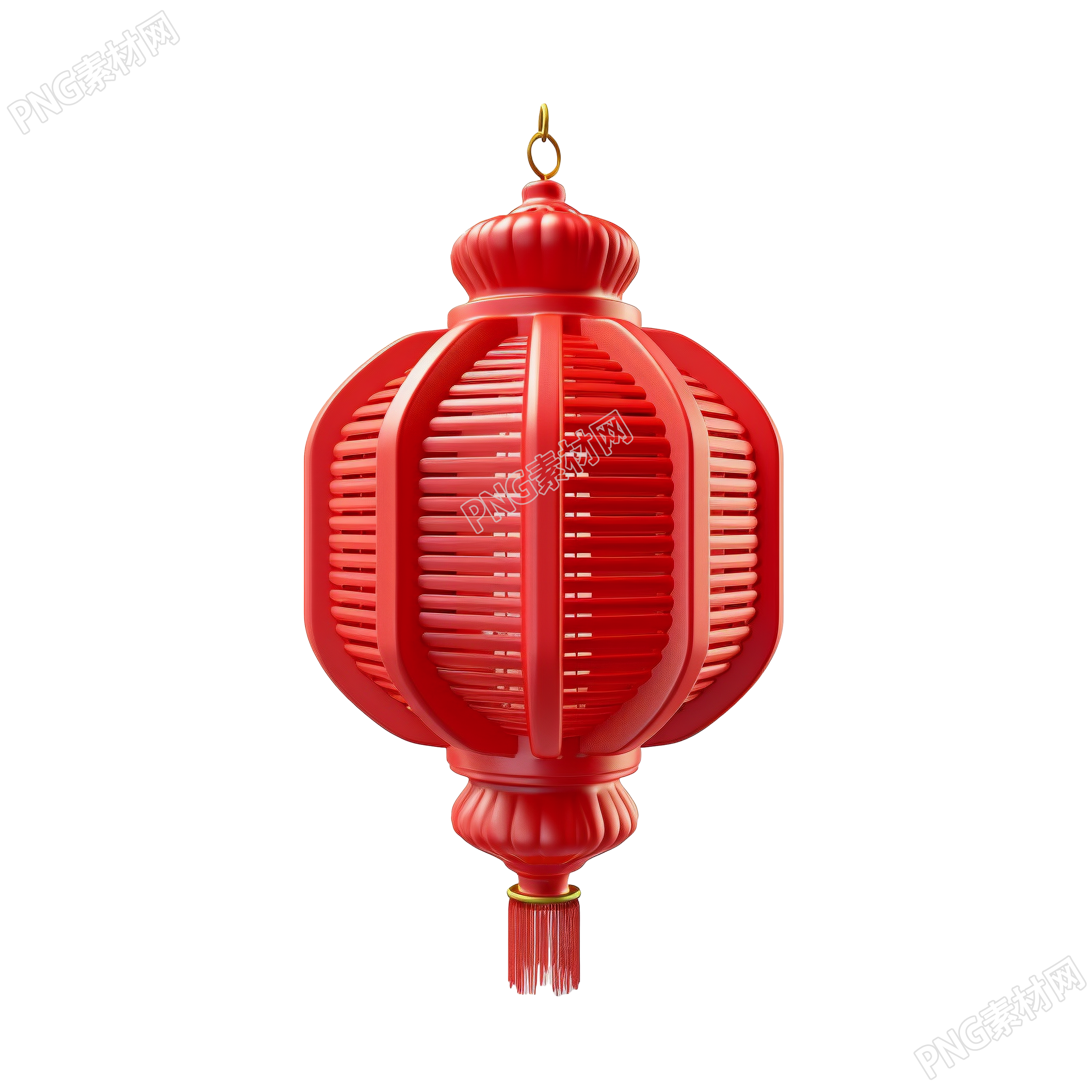 3D红灯笼透明背景插图