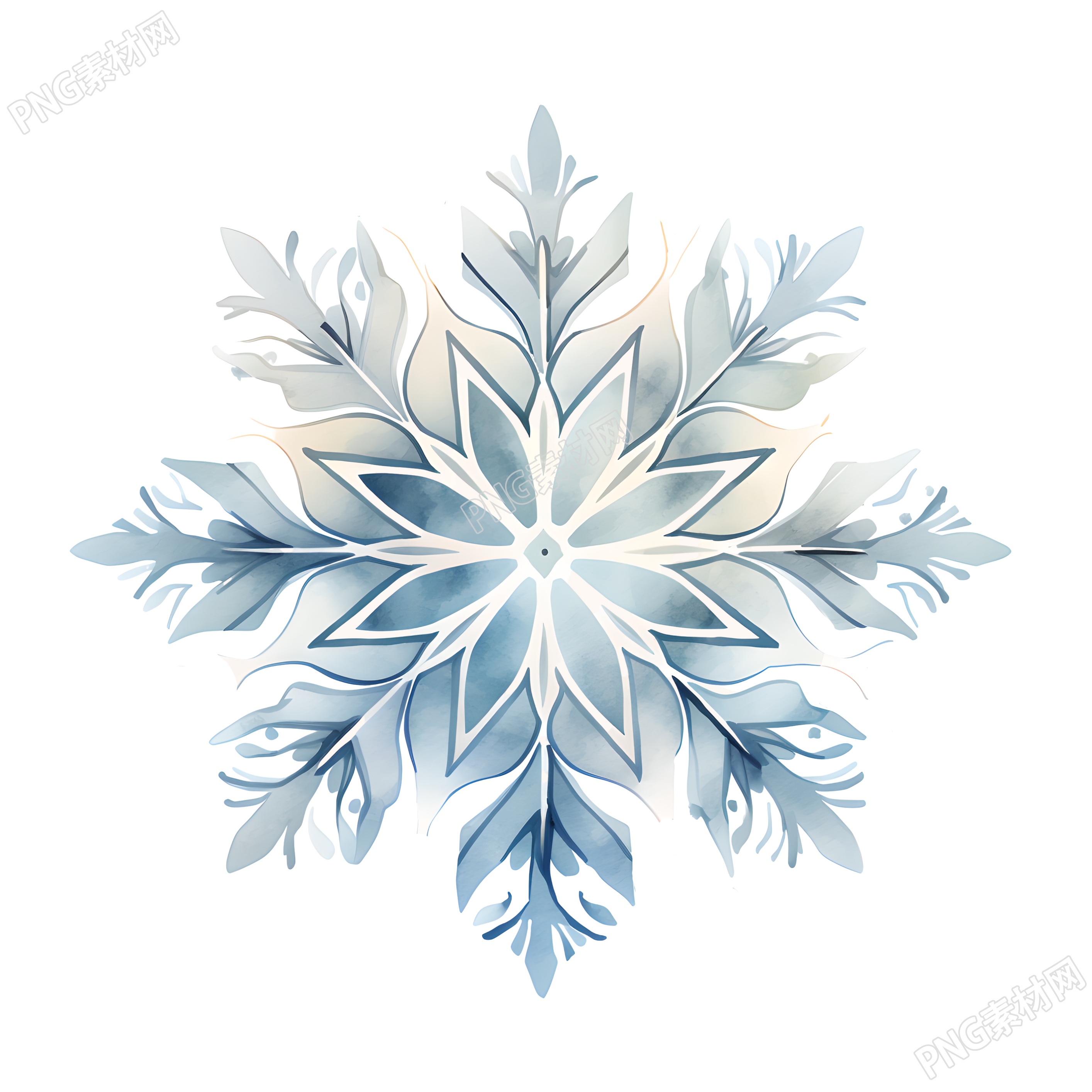 雪花透明背景插图