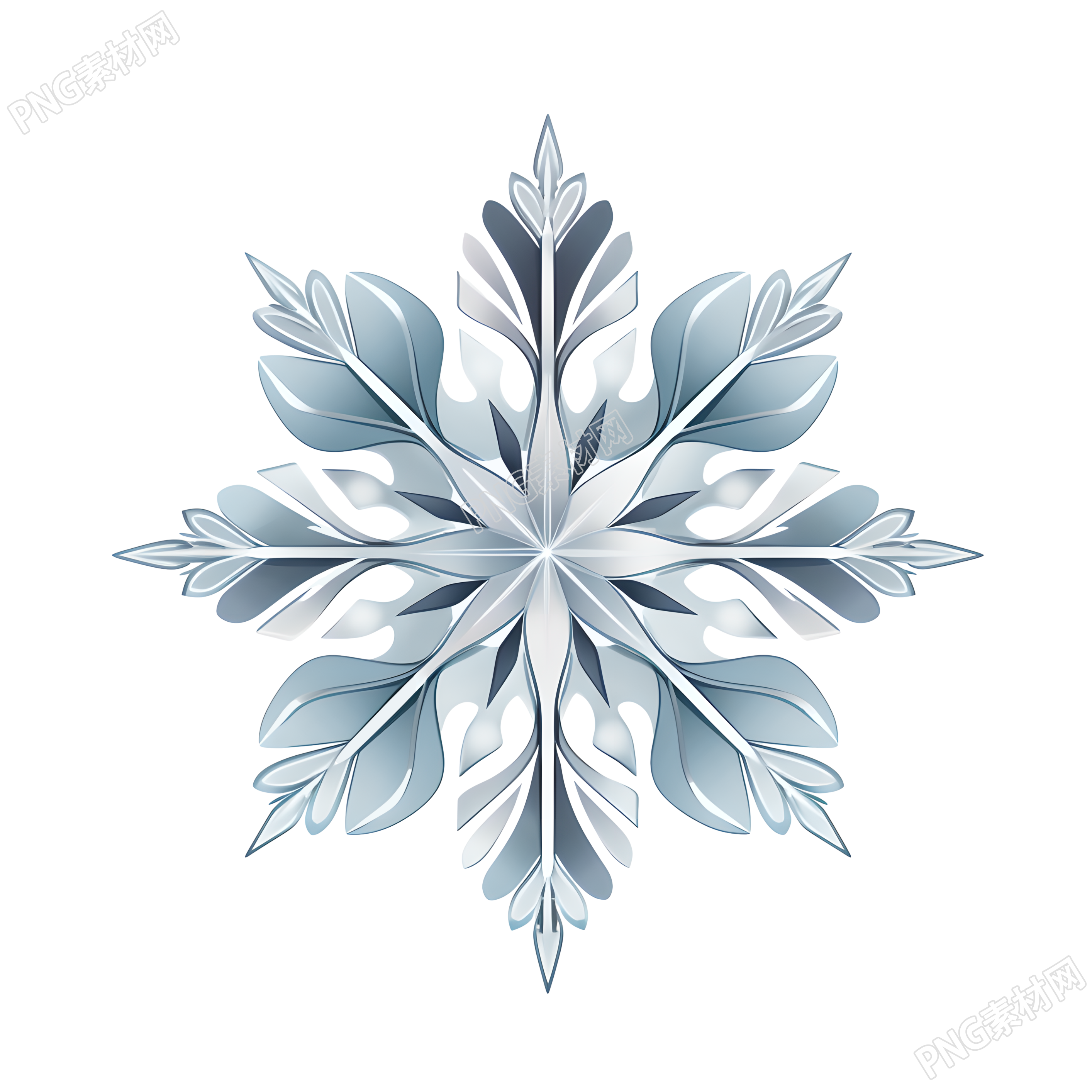 雪花插画设计素材