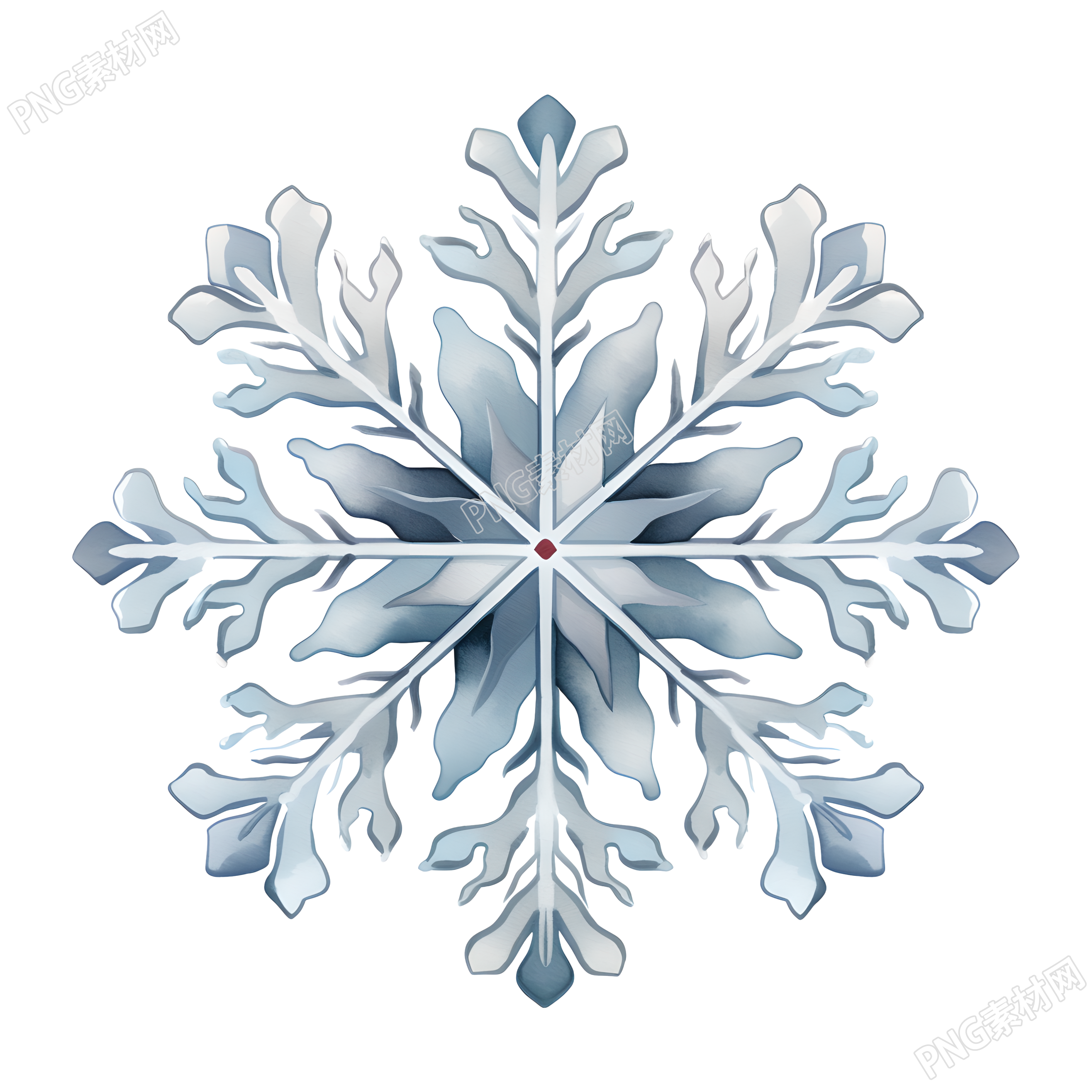 雪花透明背景插图