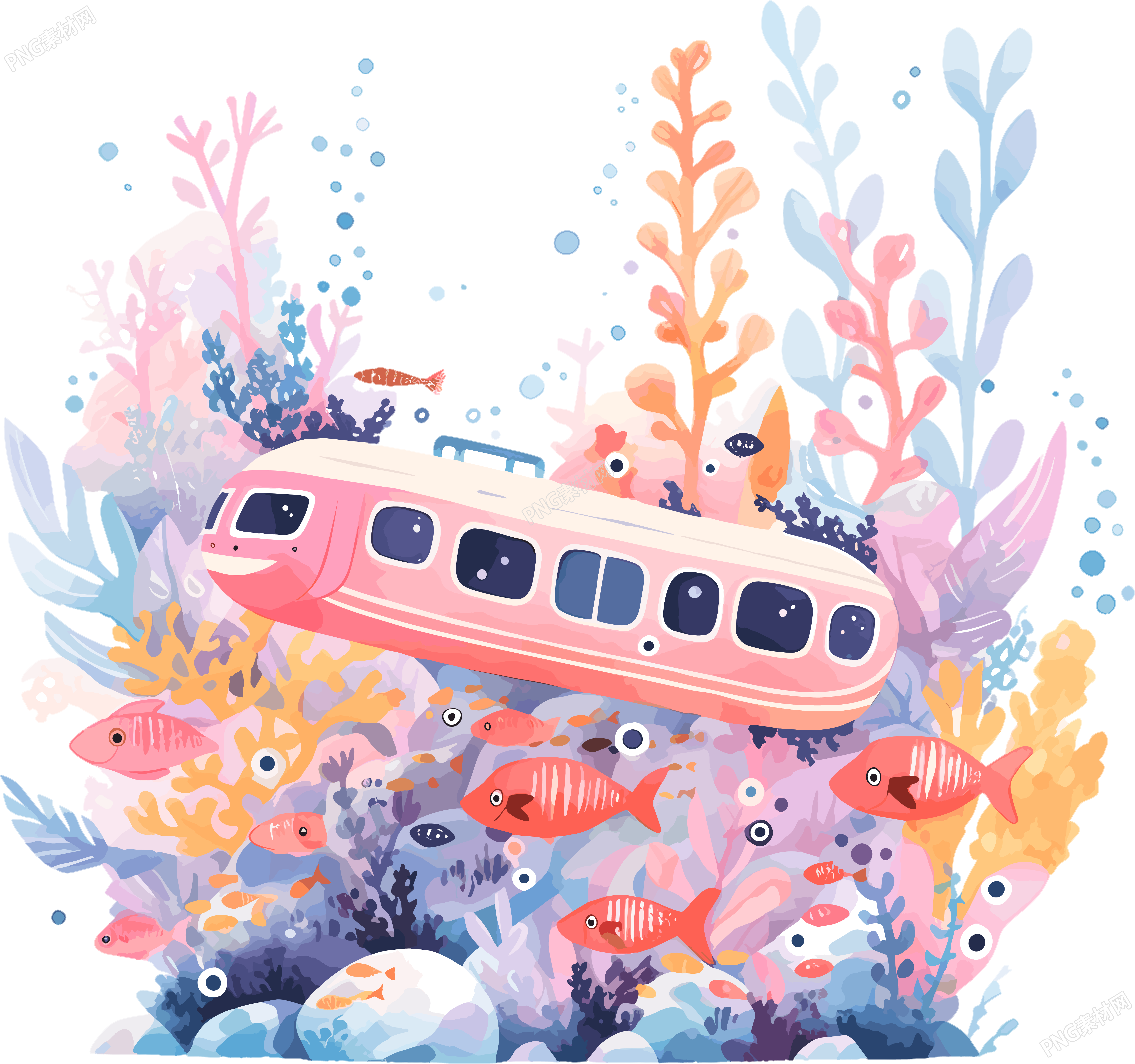 潜水艇珊瑚插图