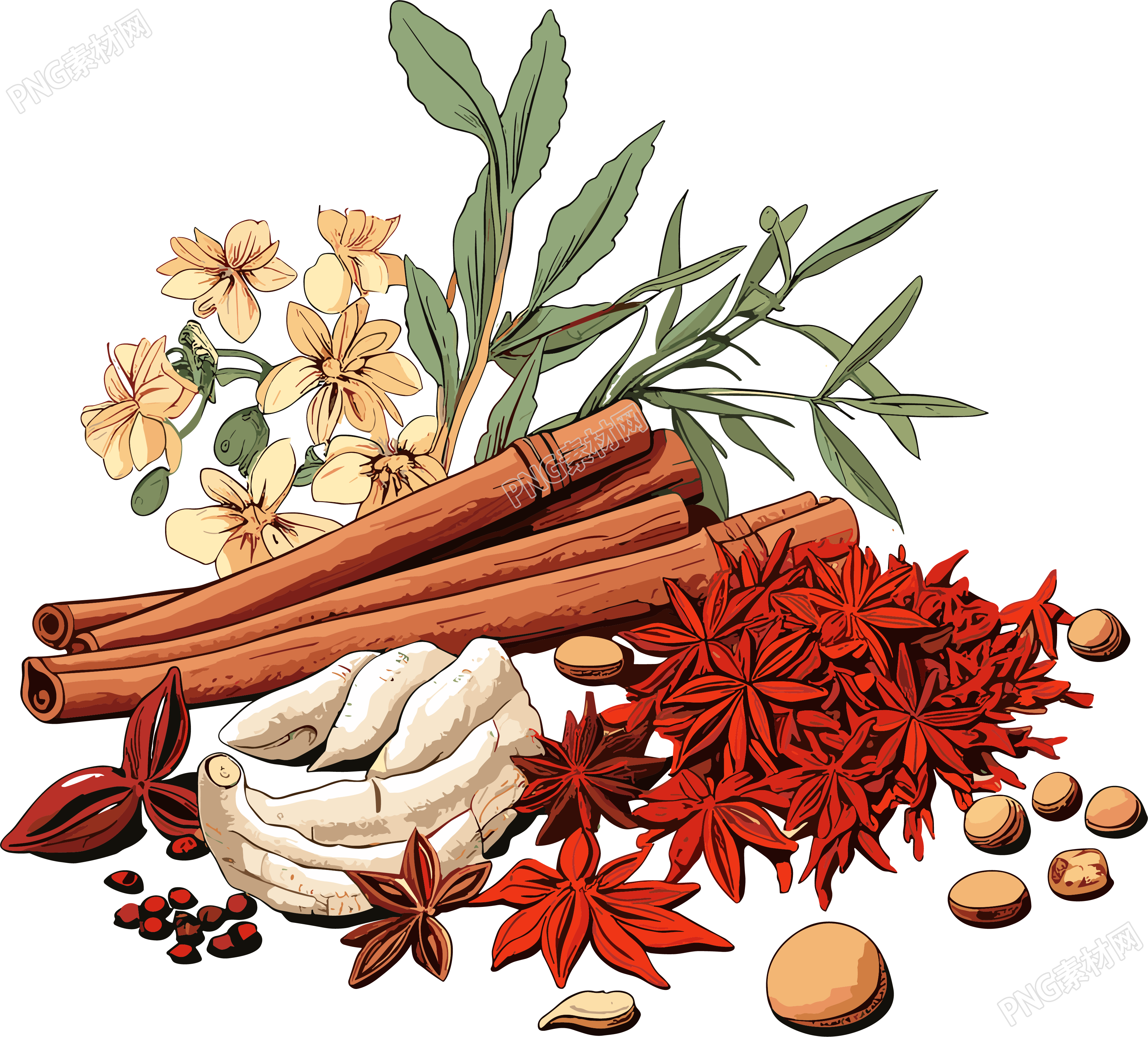 中草药PNG图形素材