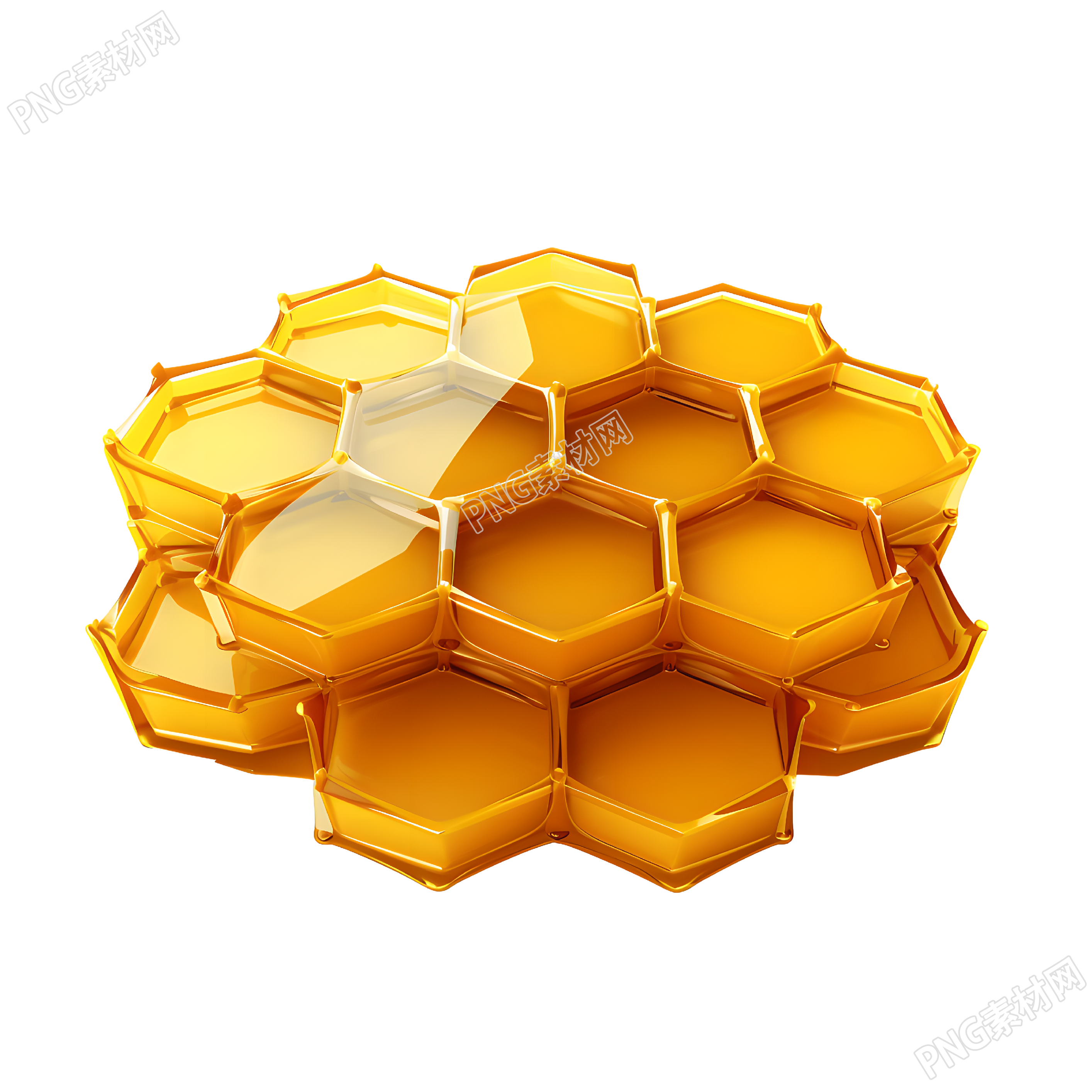 3D蜂巢卡通插图