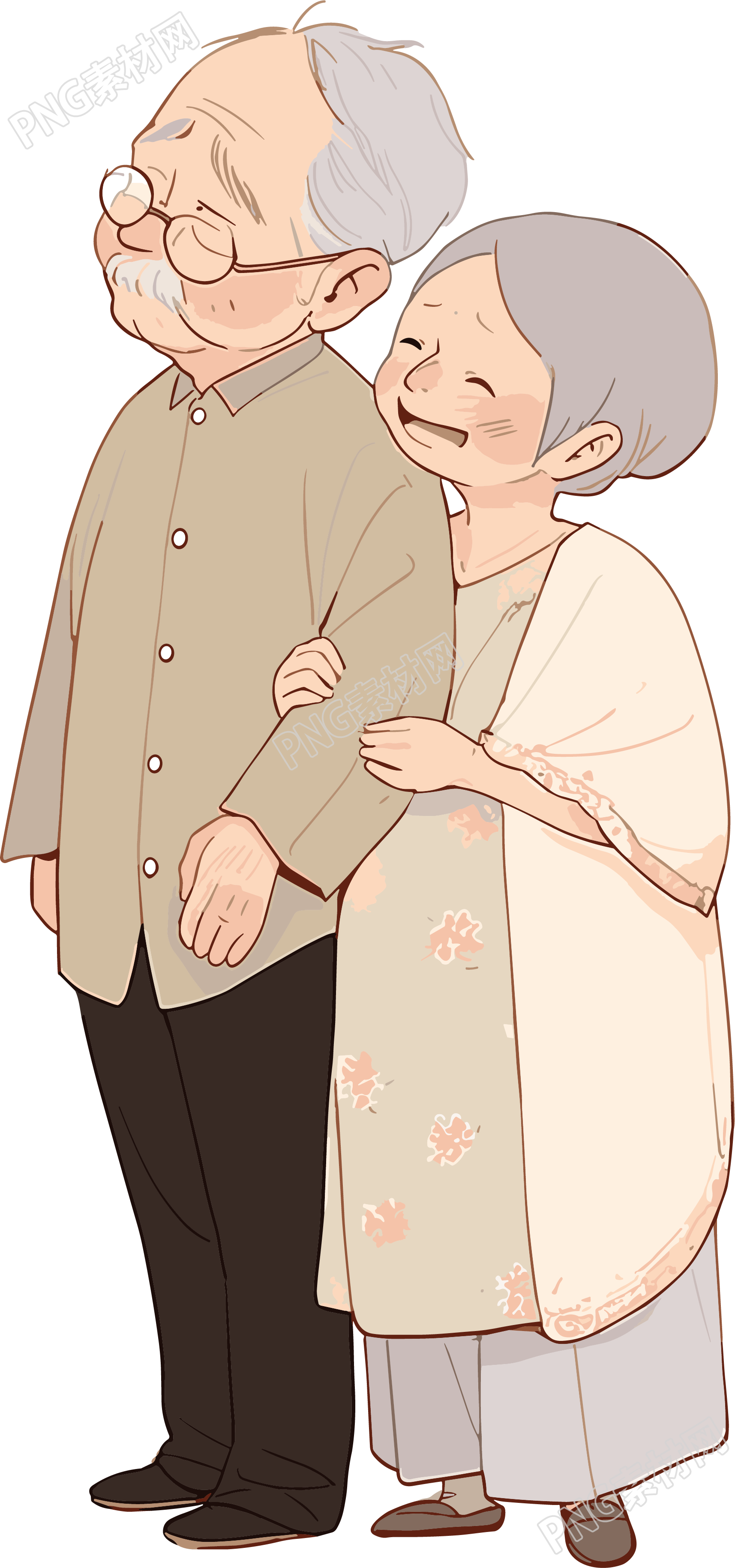 亞洲老夫婦元素